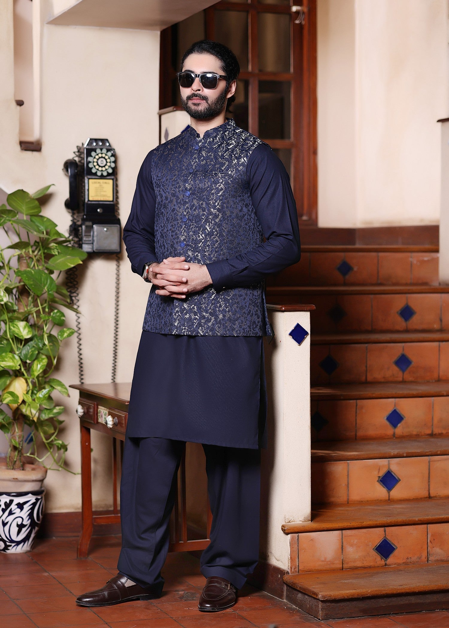suiting Waistcoat in Blue by The Great Masters (TGM)