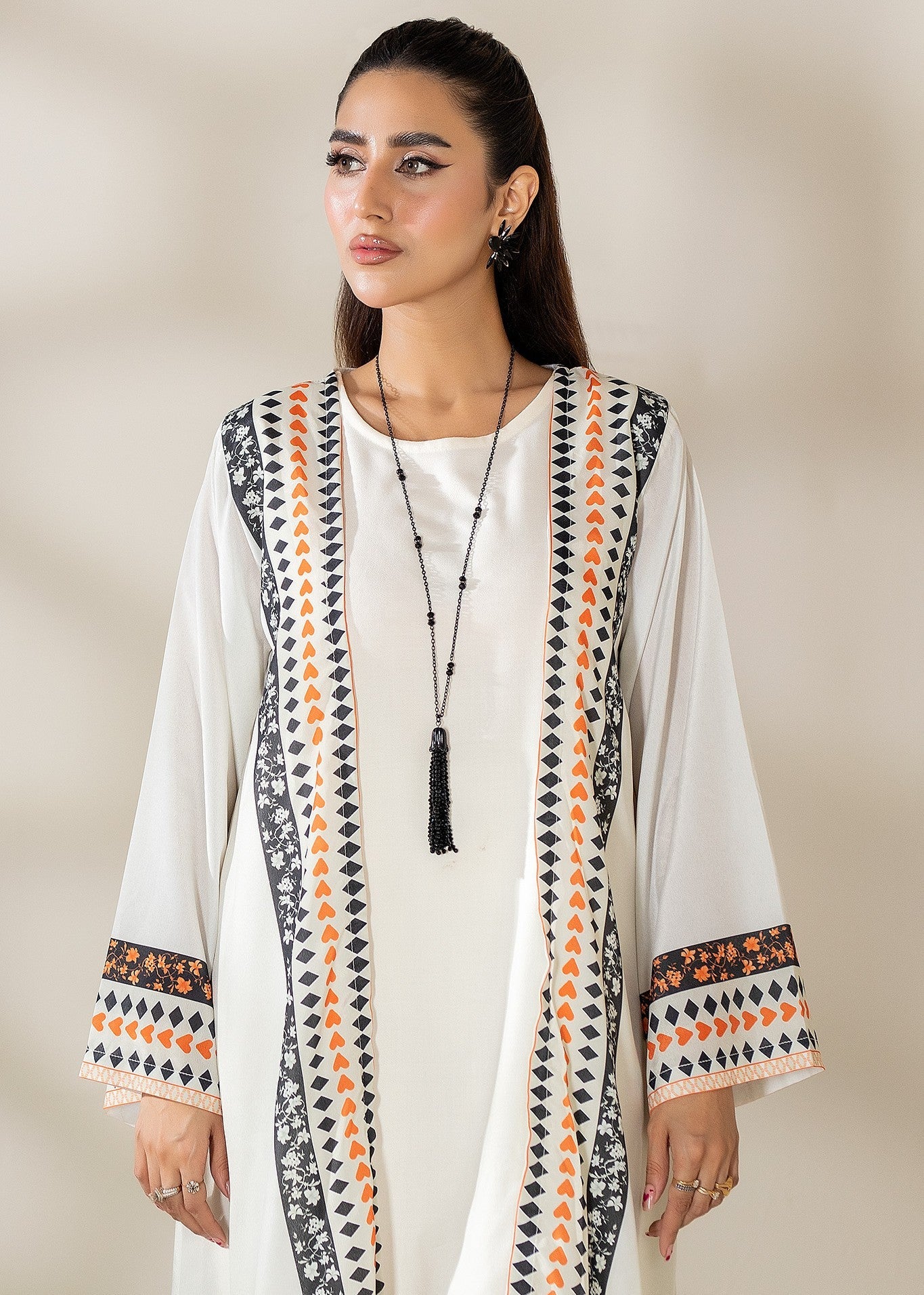 crepe Gown in Off-white