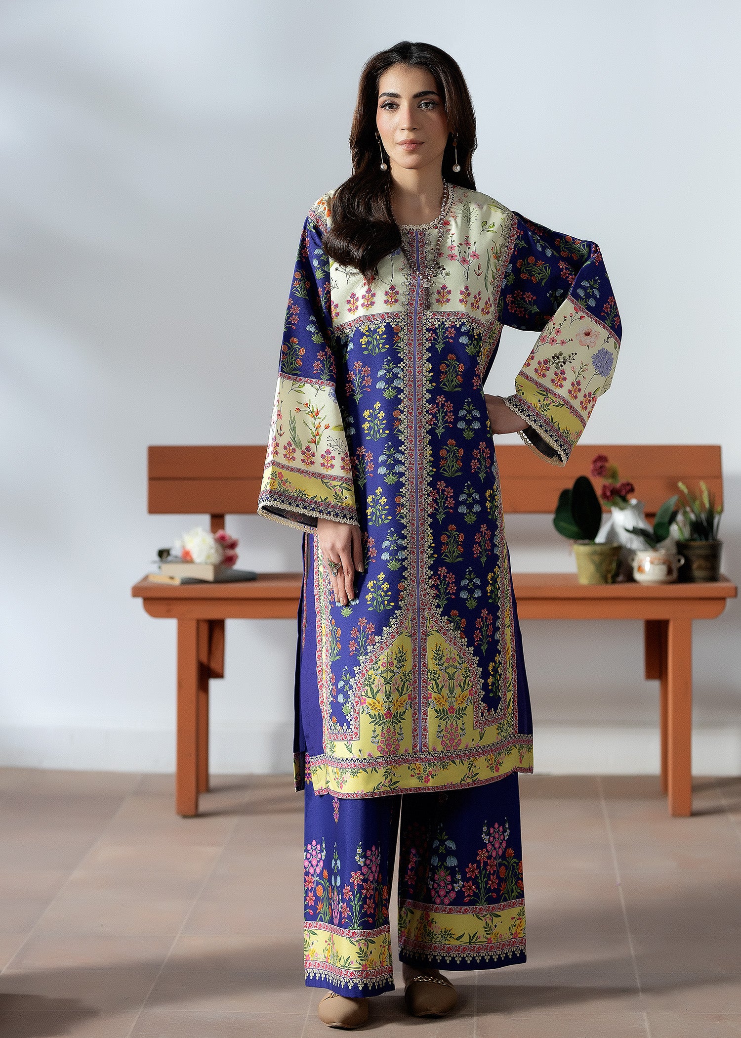 silk finish lawn Co Ord Sets in Multi
