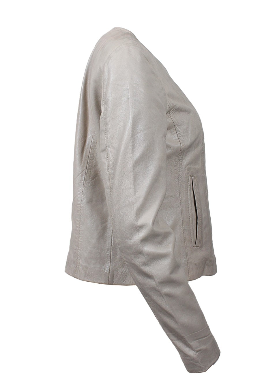 leather Jacket in Beige