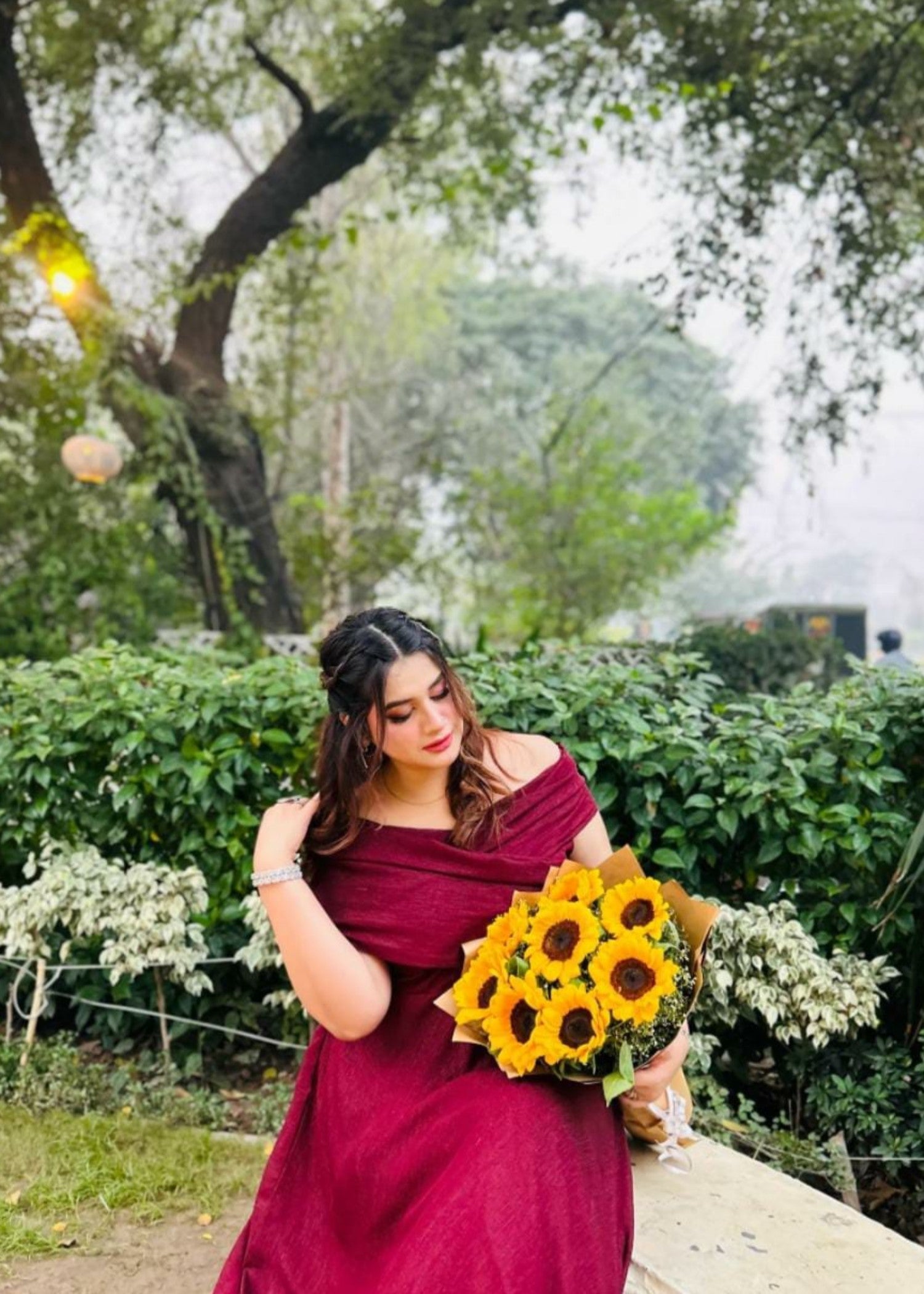 moonlight Dress in Maroon