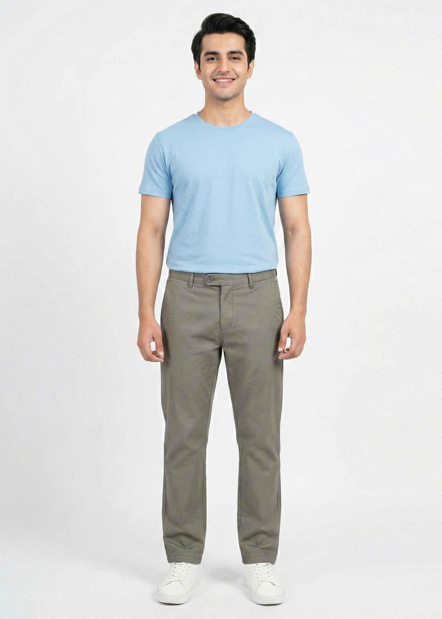 cotton Pants in Grey by FLO