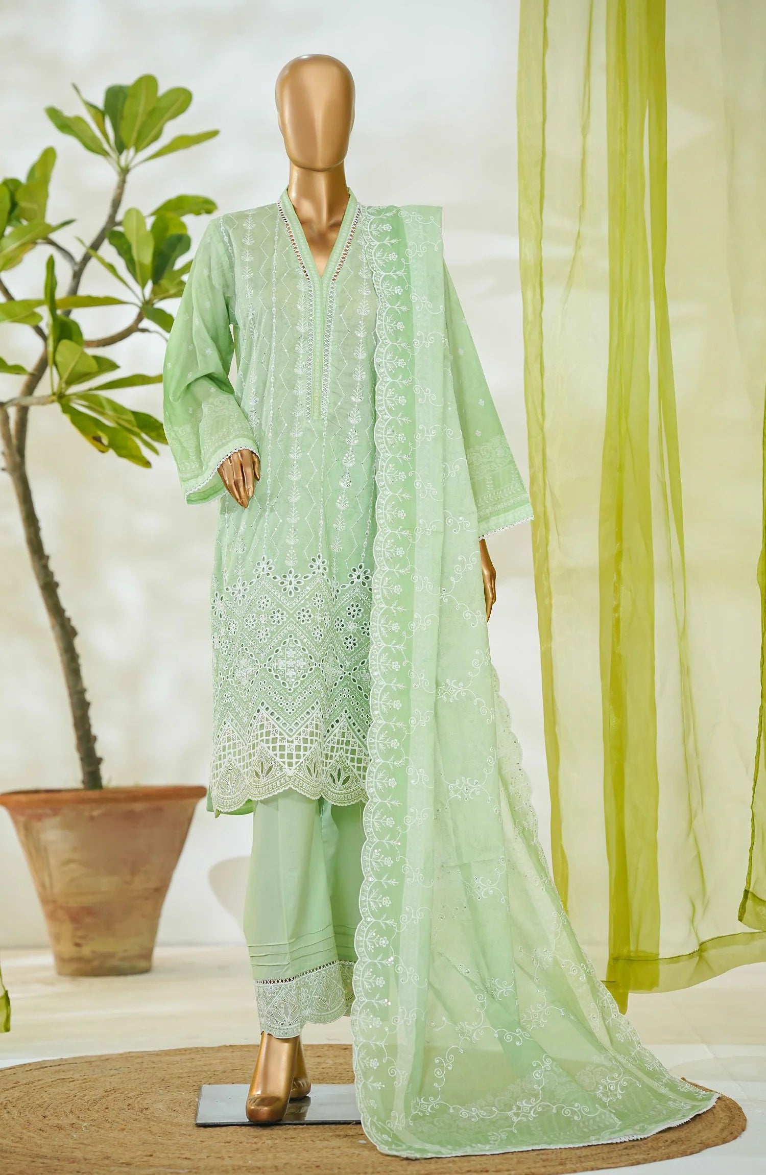 RTW White & White Embroidered Lawn – 13
