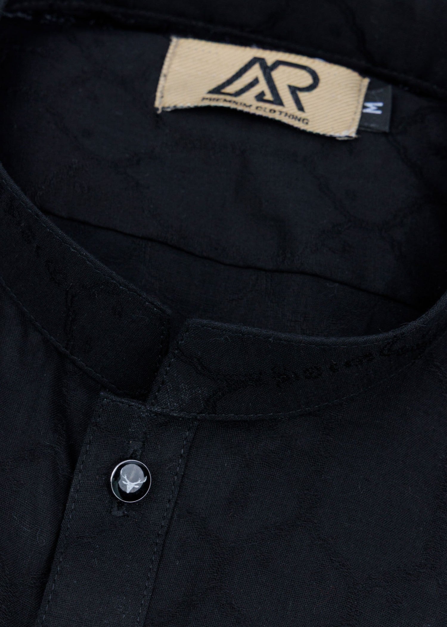 jacquard Kurta in Black