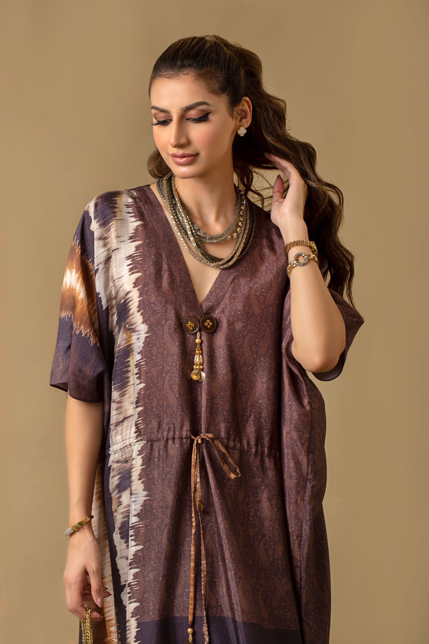 silk Unstitched in Maroon