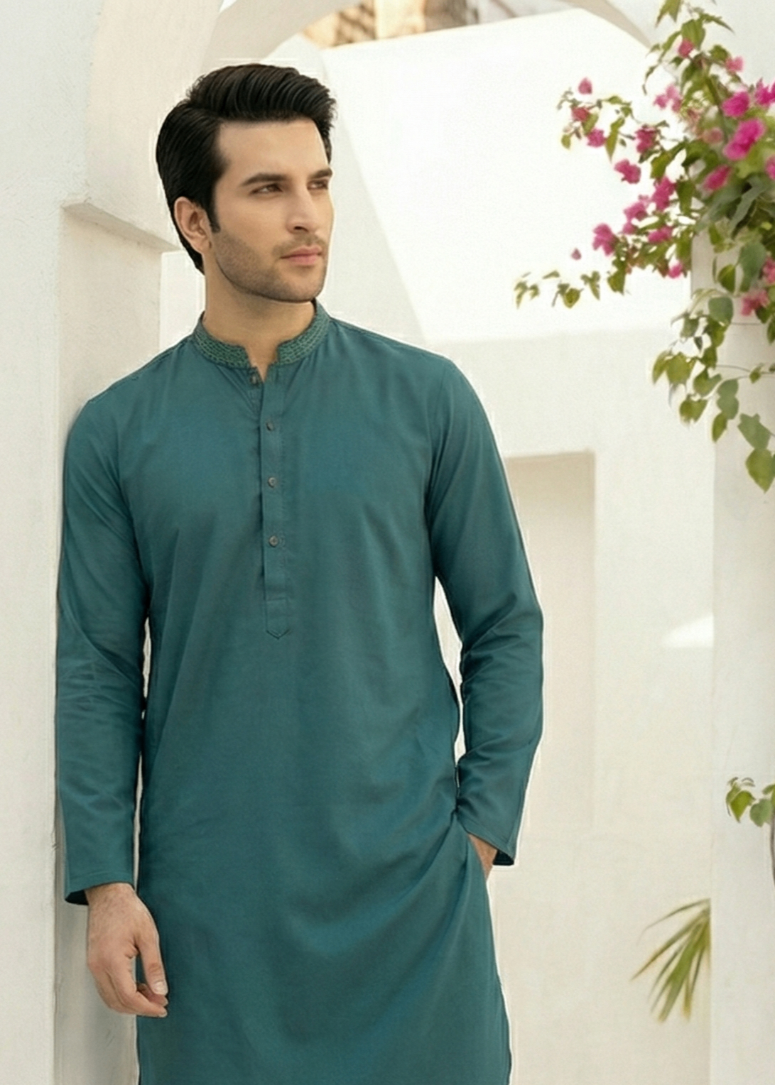 wash & wear Kurta in Green