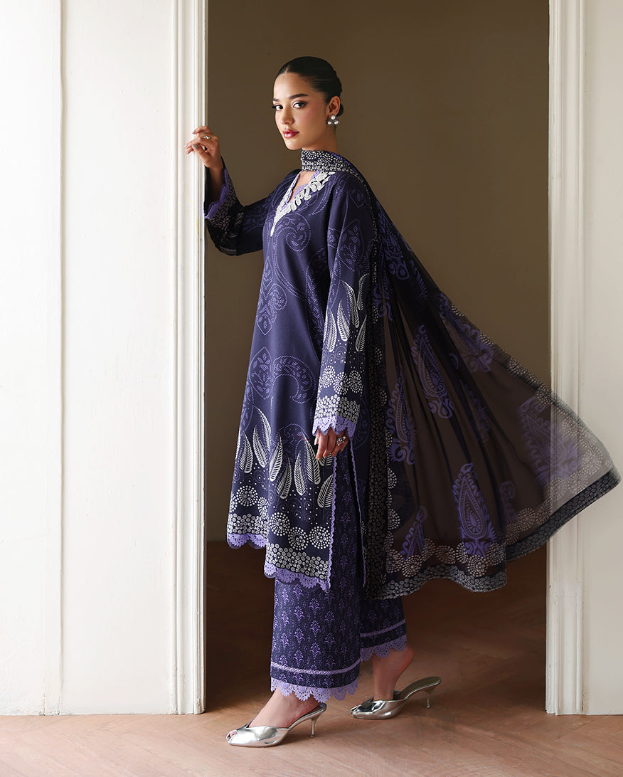 Eclat Garden Printed Lawn – Orchid Garden