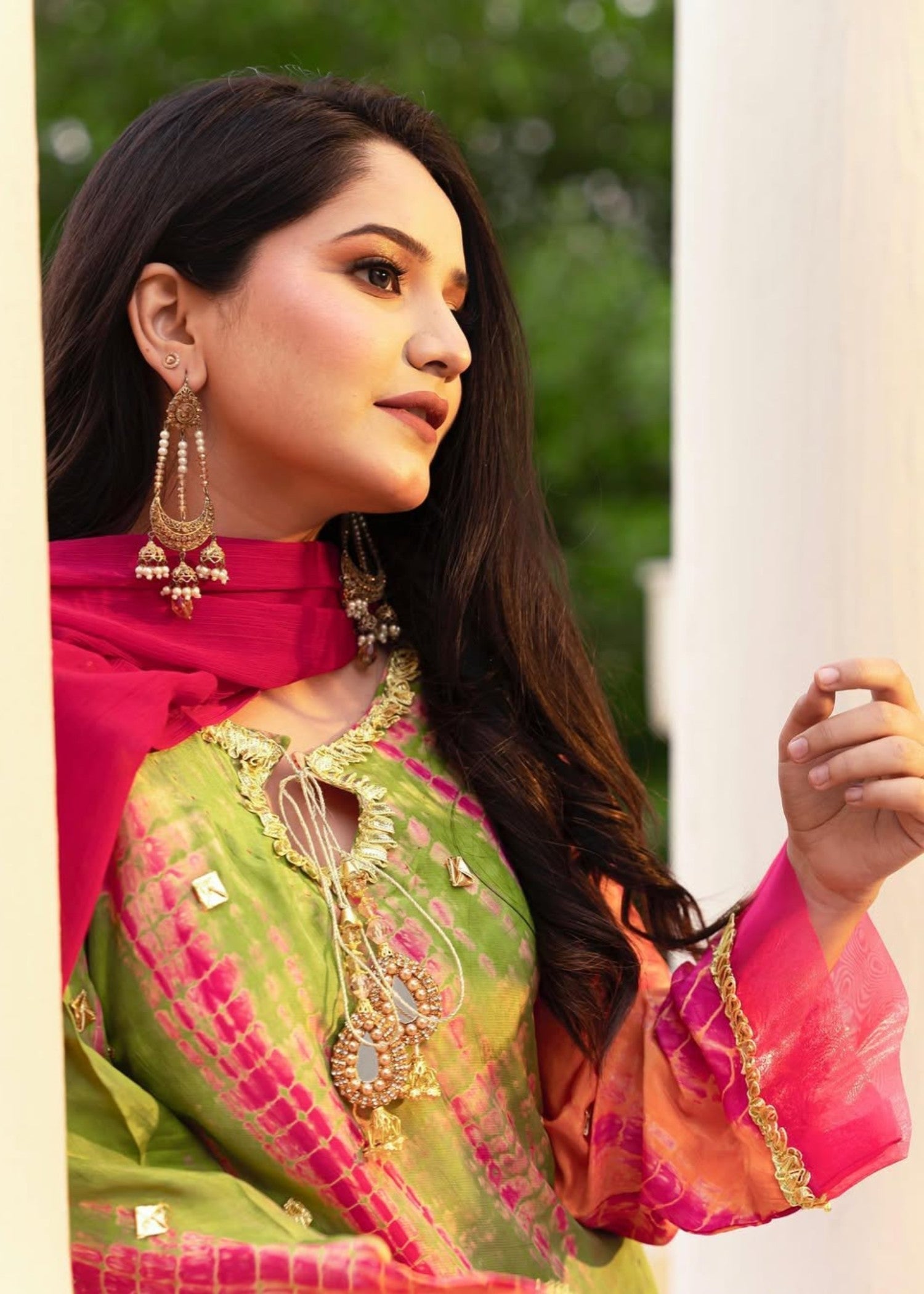 blended grip silk Kurta Set in Multi