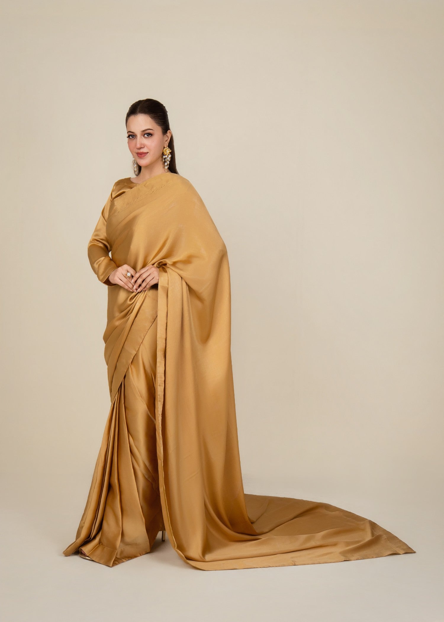 silk Saree in Mari gold