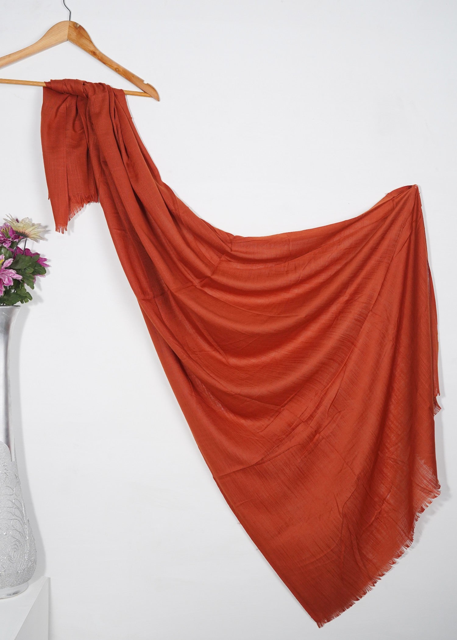 lawn Hijab in Rust red