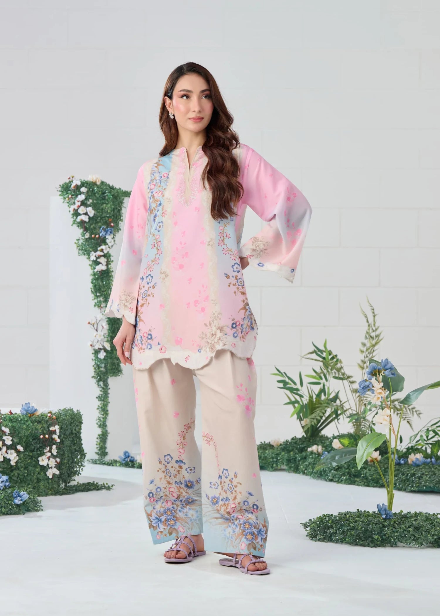 raw silk Co Ord Sets in Pink