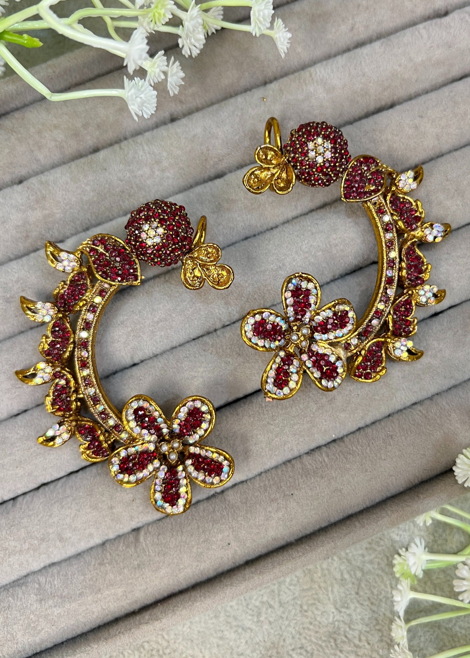 Earrings in Carmine Color by - Trendy Women Earrings PHQ1339