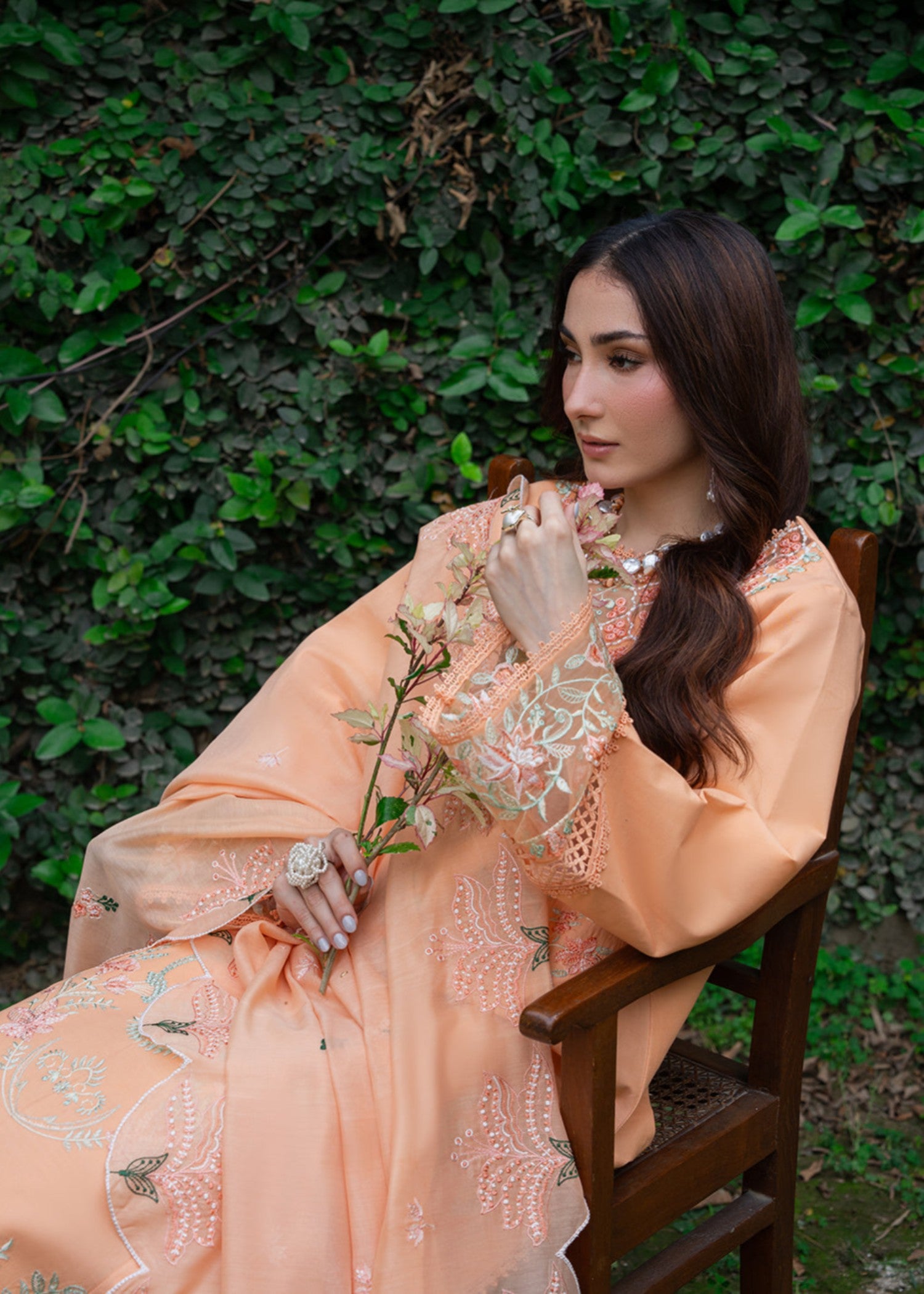 lawn Unstitched in Goldfish orange