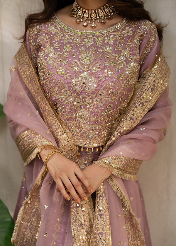 charmuse/shamooz Lehenga in Purple ash