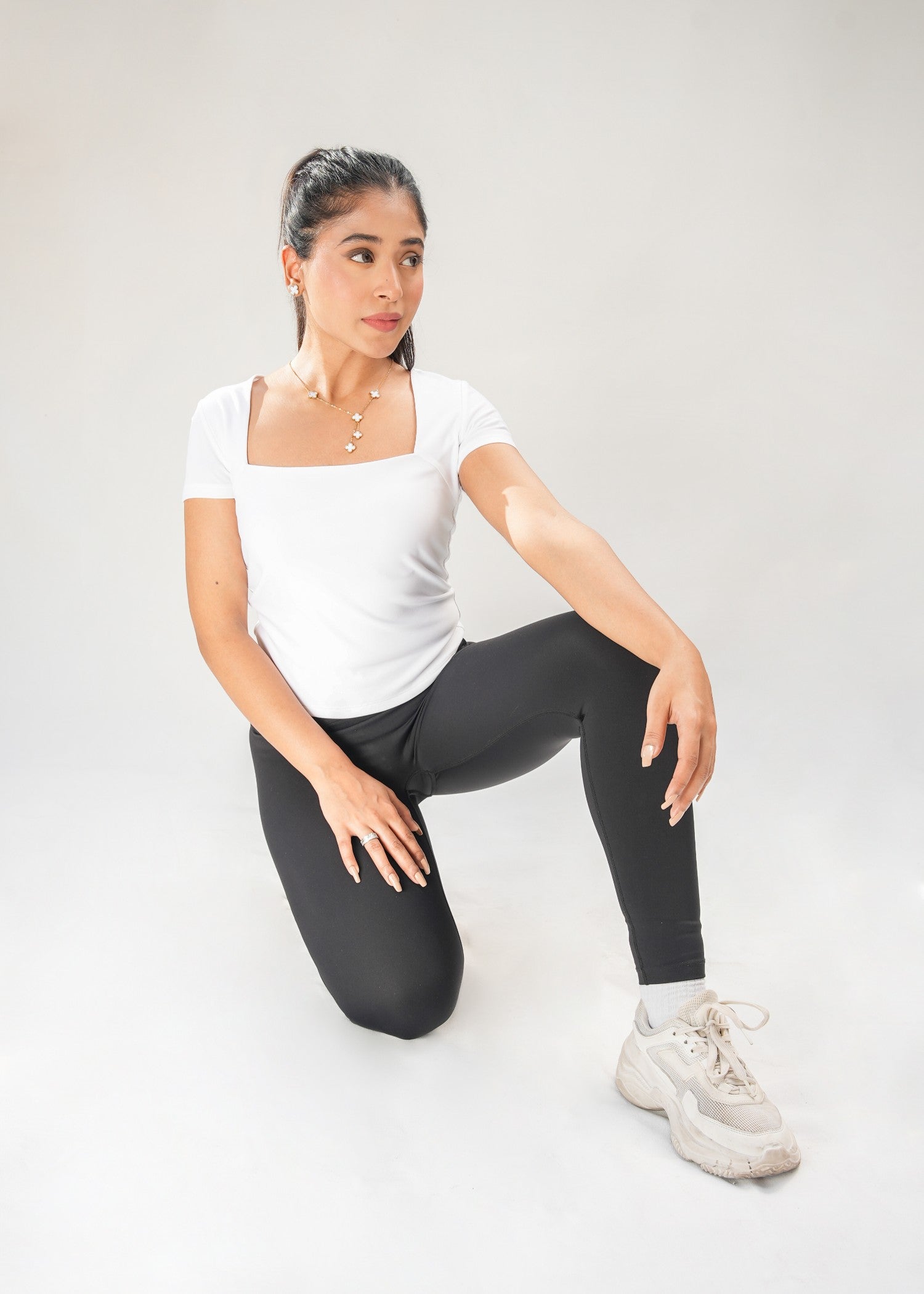 spandex T Shirt in White