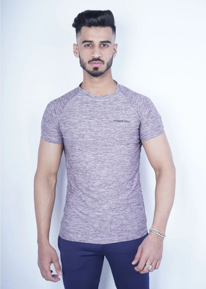 polyester T Shirt in Ash grey