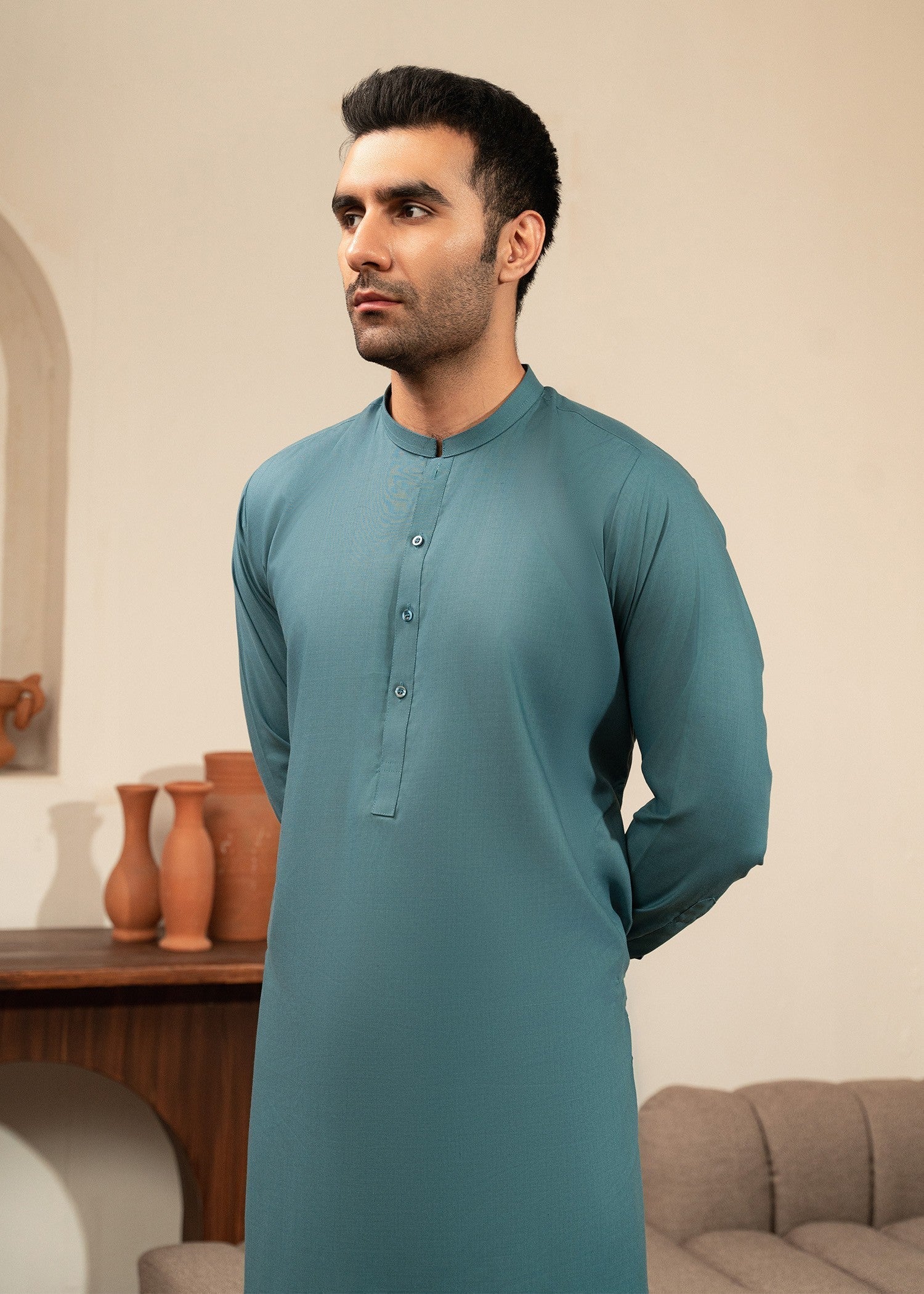 wash & wear Shalwar Kameez in Sea green