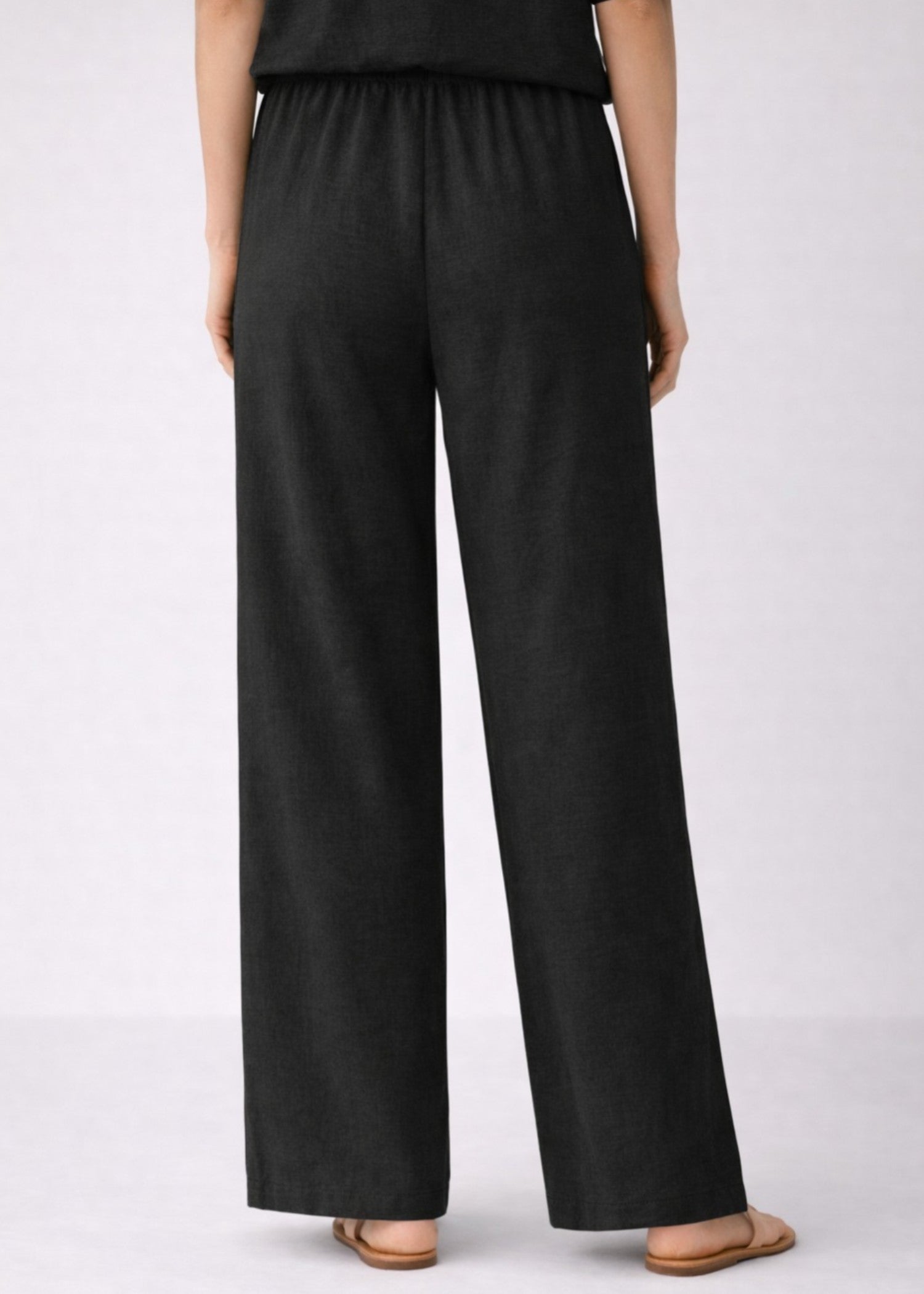 seersucker Trousers in Black
