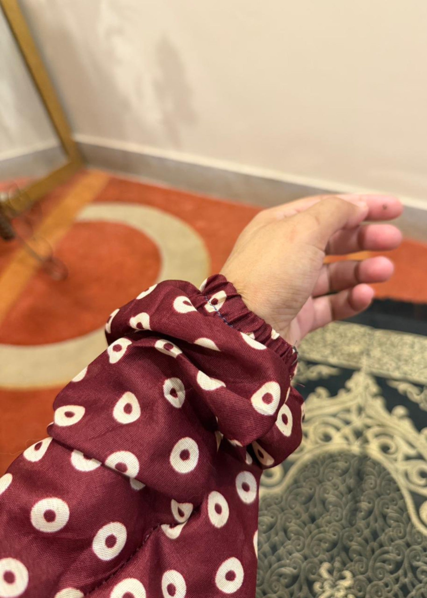 lawn Chaddar in Maroon
