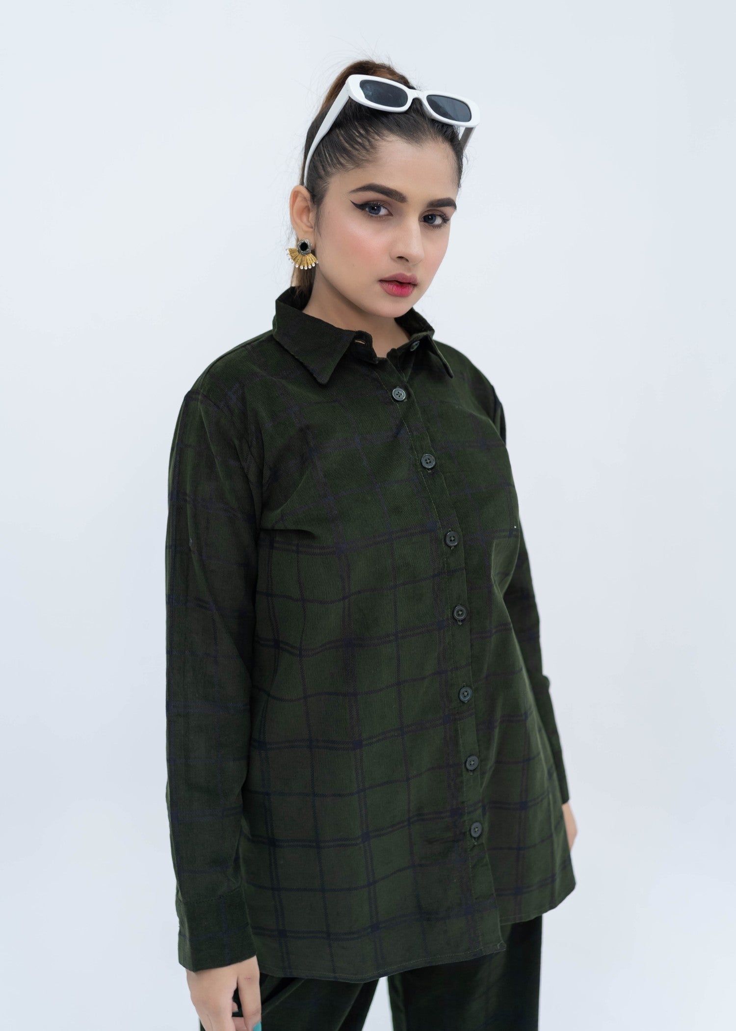 corduroy Co Ord Sets in Bottle green
