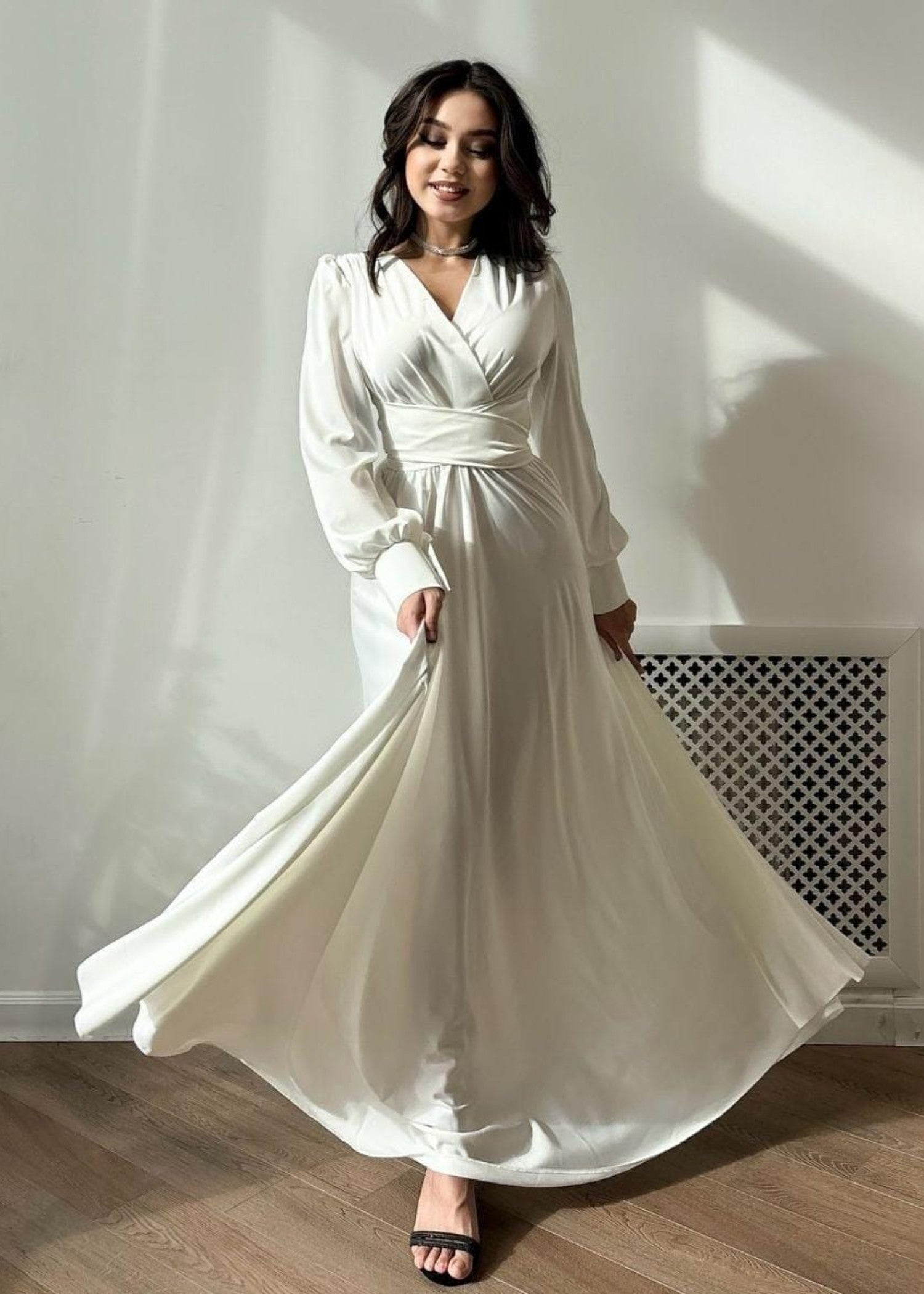 silk Maxi in White