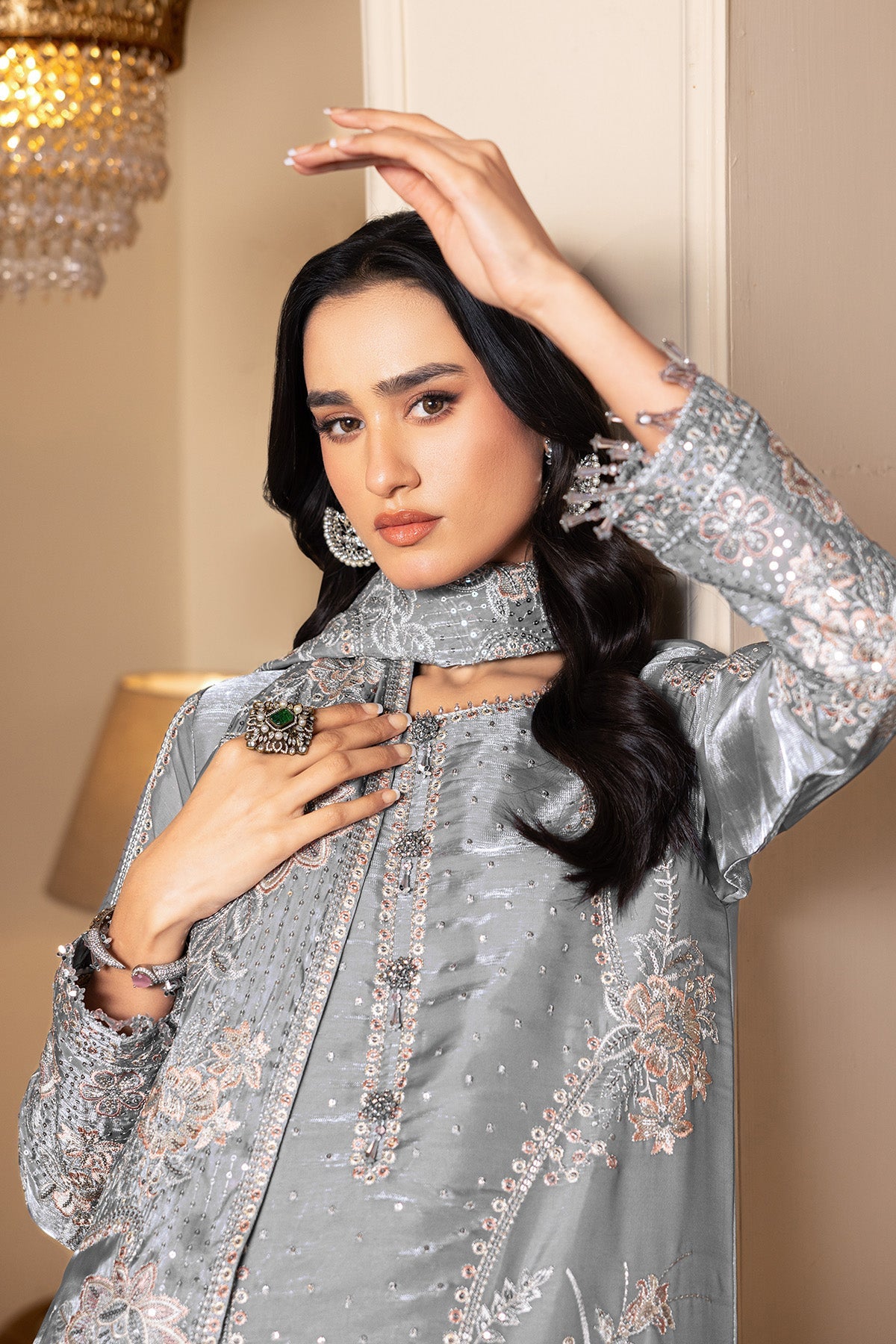 Aaina Sheesha Silk Formals – AF-SS-2239-Kundan
