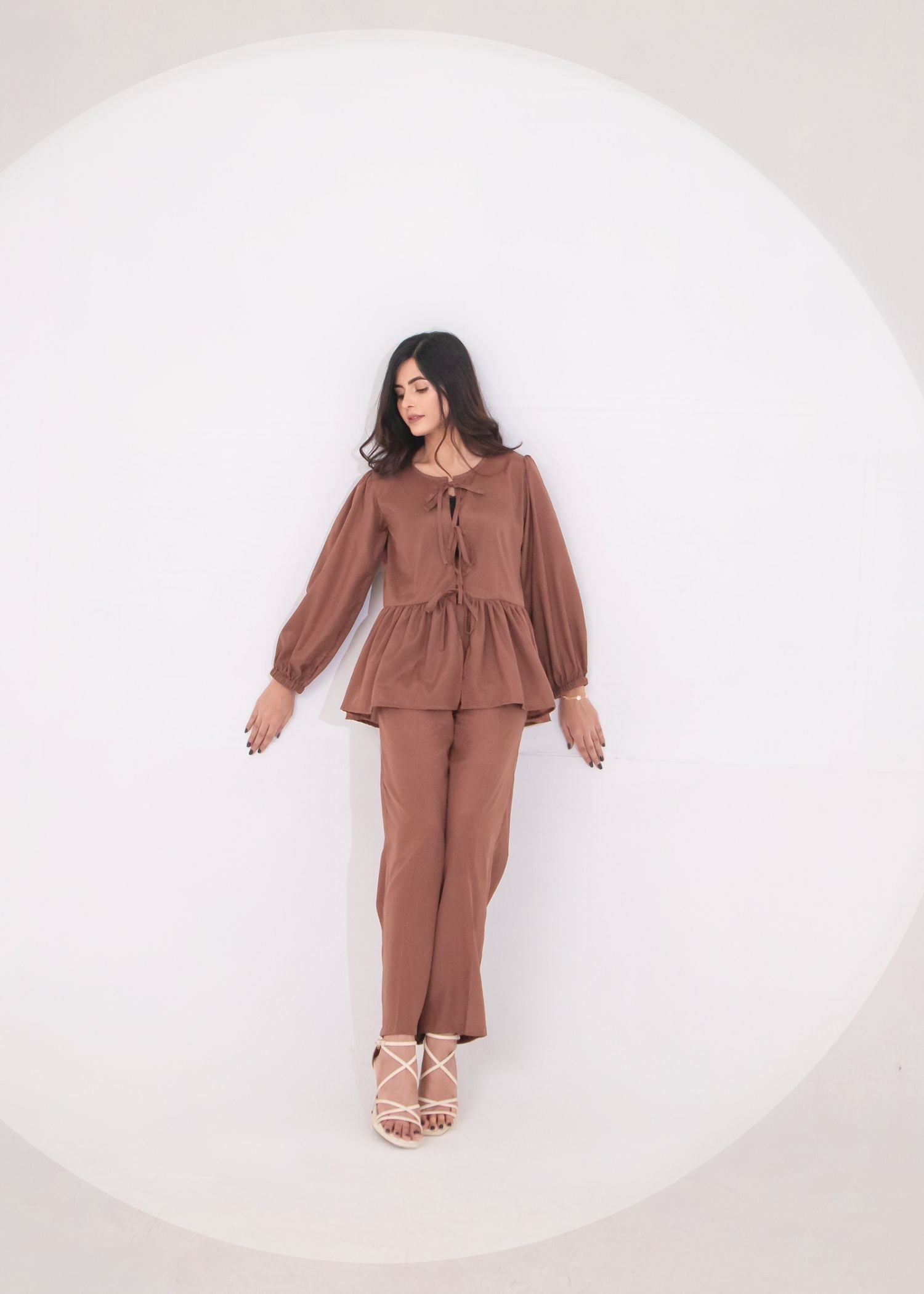 tropical Co Ord Sets in Chocolate brown
