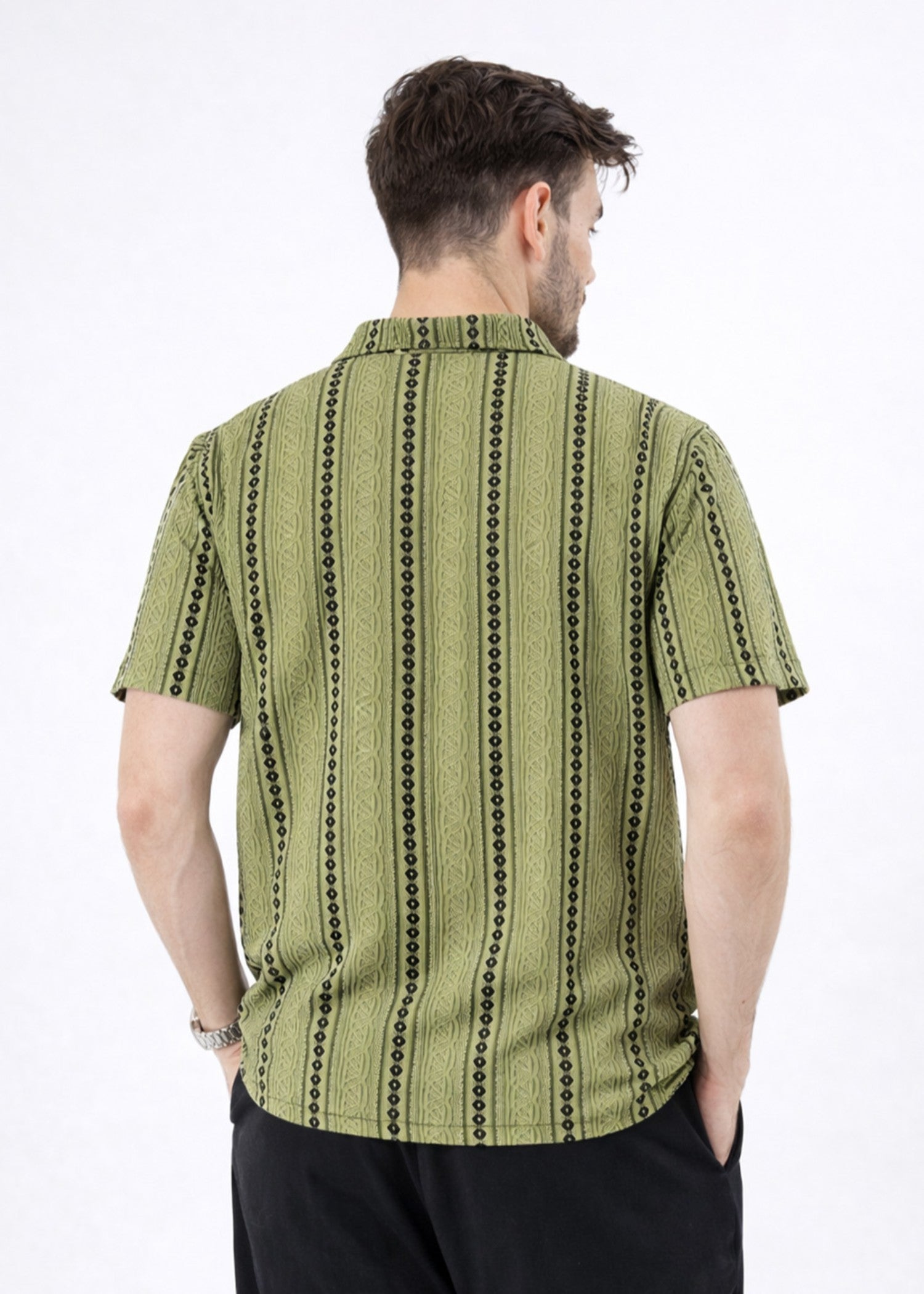 cotton Casual Shirt in Olive green by Ecowears.Pk