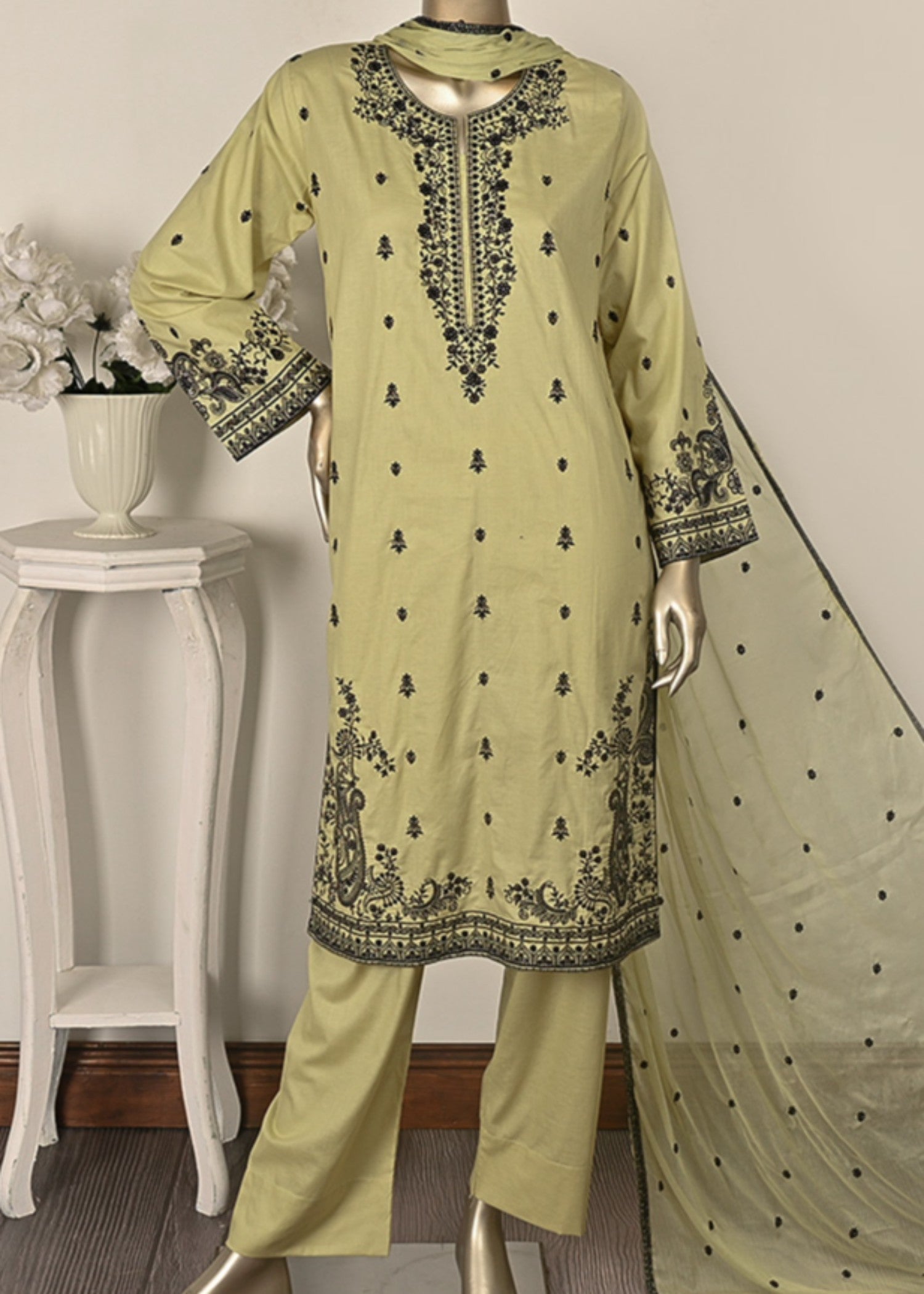 cotton Kurta Set in Spring bud