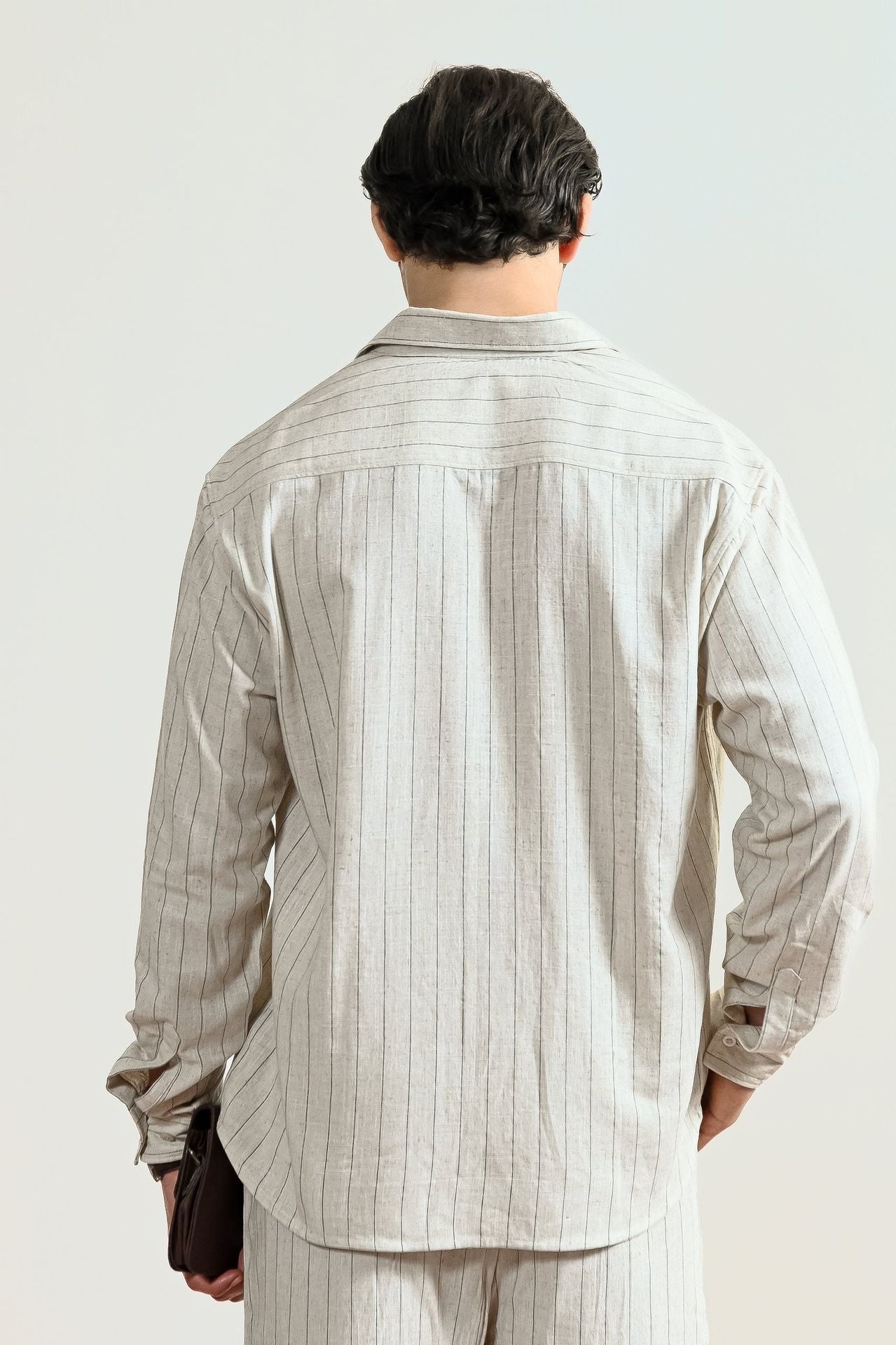 linen Casual Shirt in Ivory