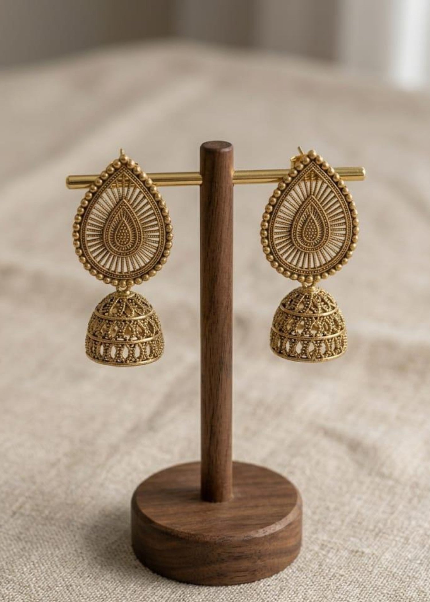 Earrings in Gold Color by - Trendy Women Earrings LML0153