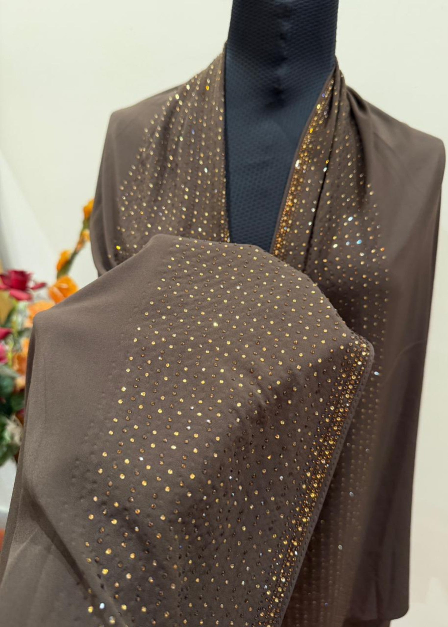 nidha Hijab in Chocolate brown