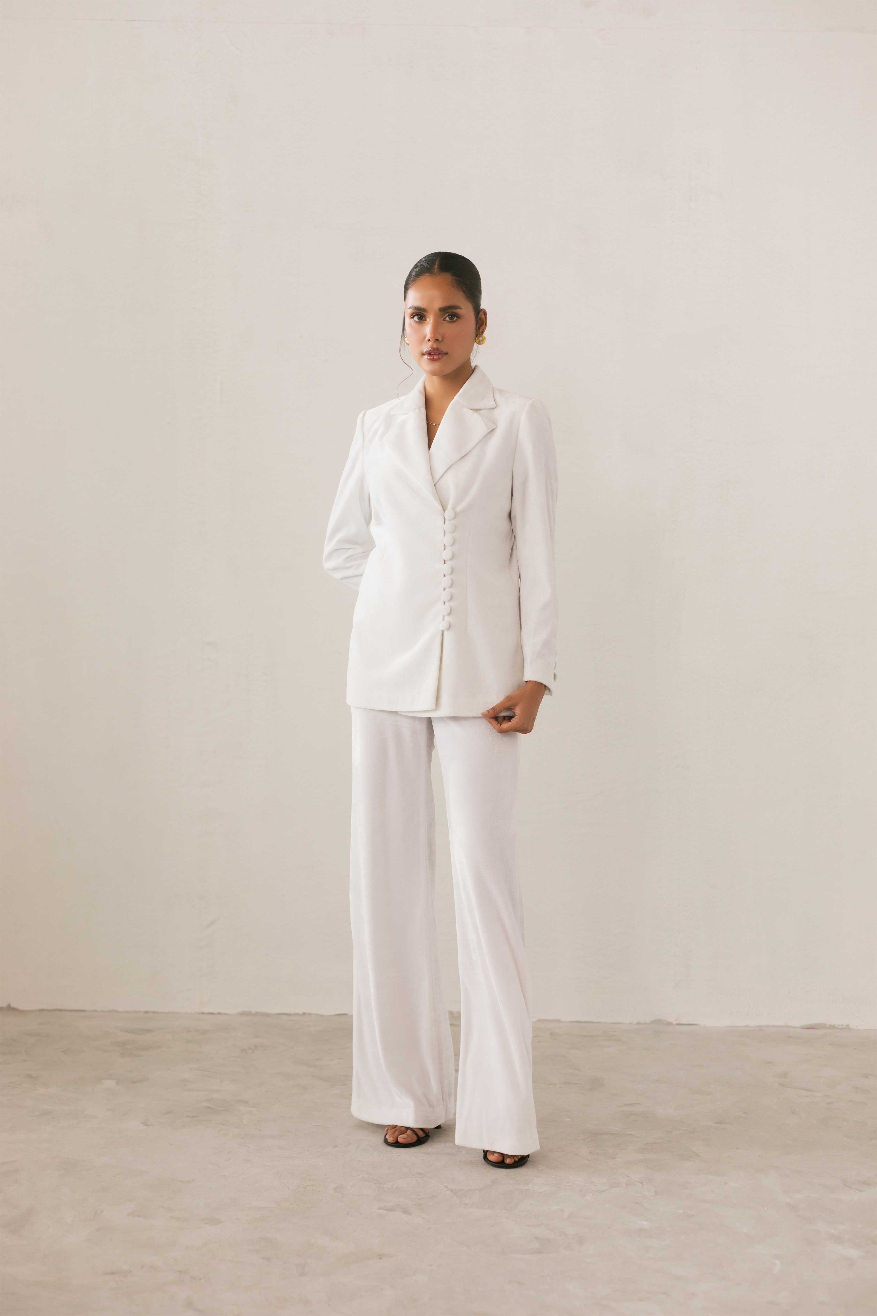 polyester nylon Pants in White