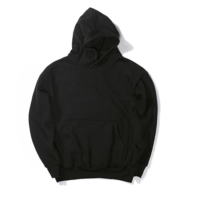 Hooded Solid Color Loose Fleece Hip-Hop Hooded Sweater