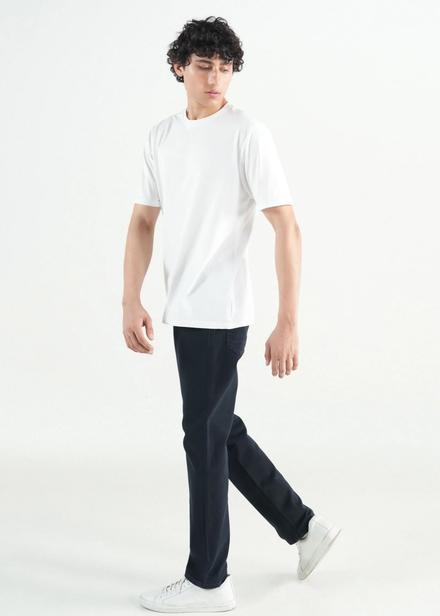 twill cotton Jeans in Prussian blue