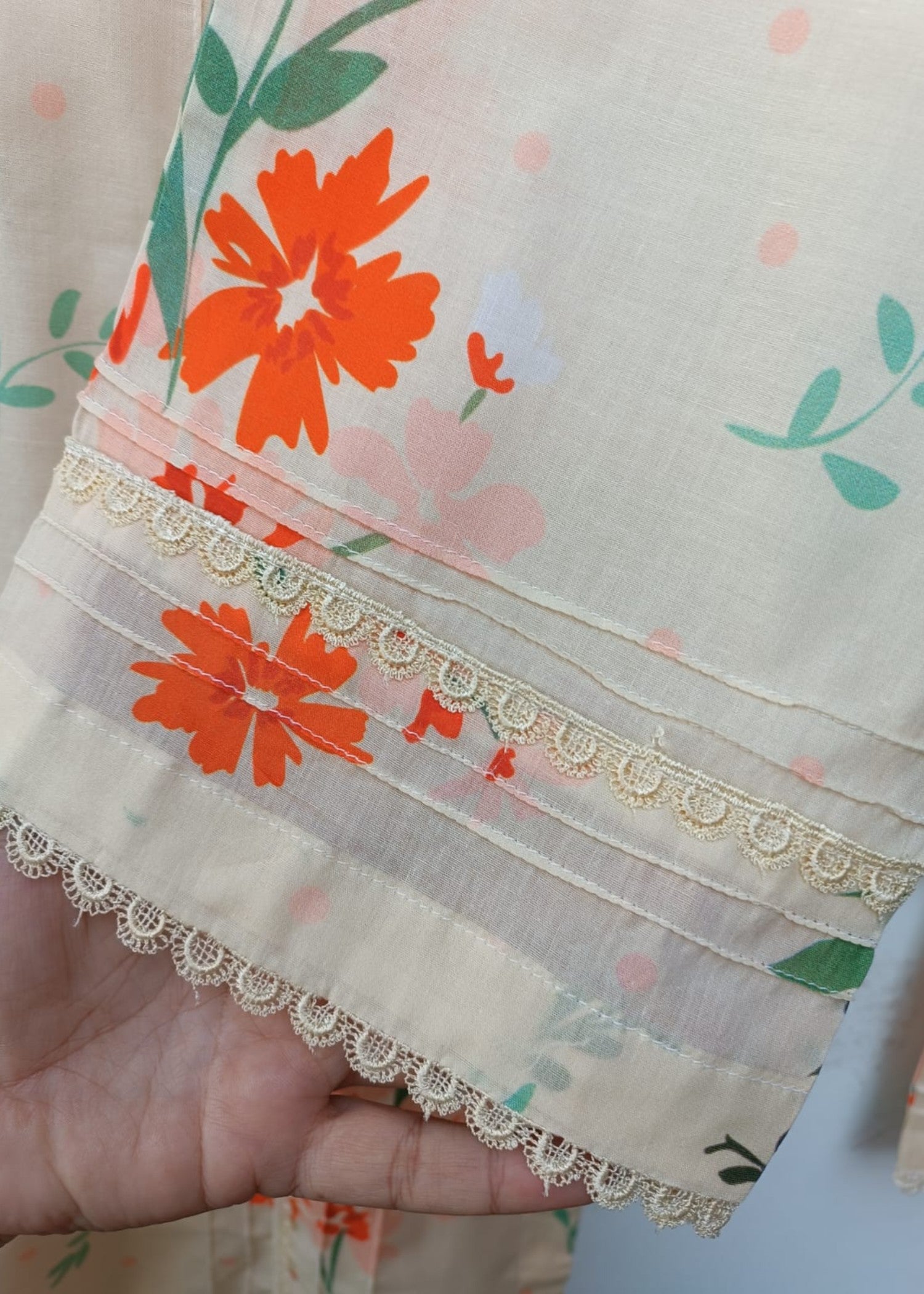 lawn Kurta Set in Buttercream