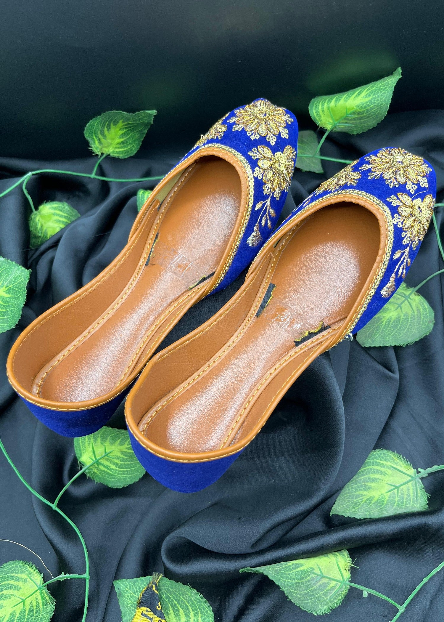 Khussa in Blue by - High Quality Women Khussa MHH9518