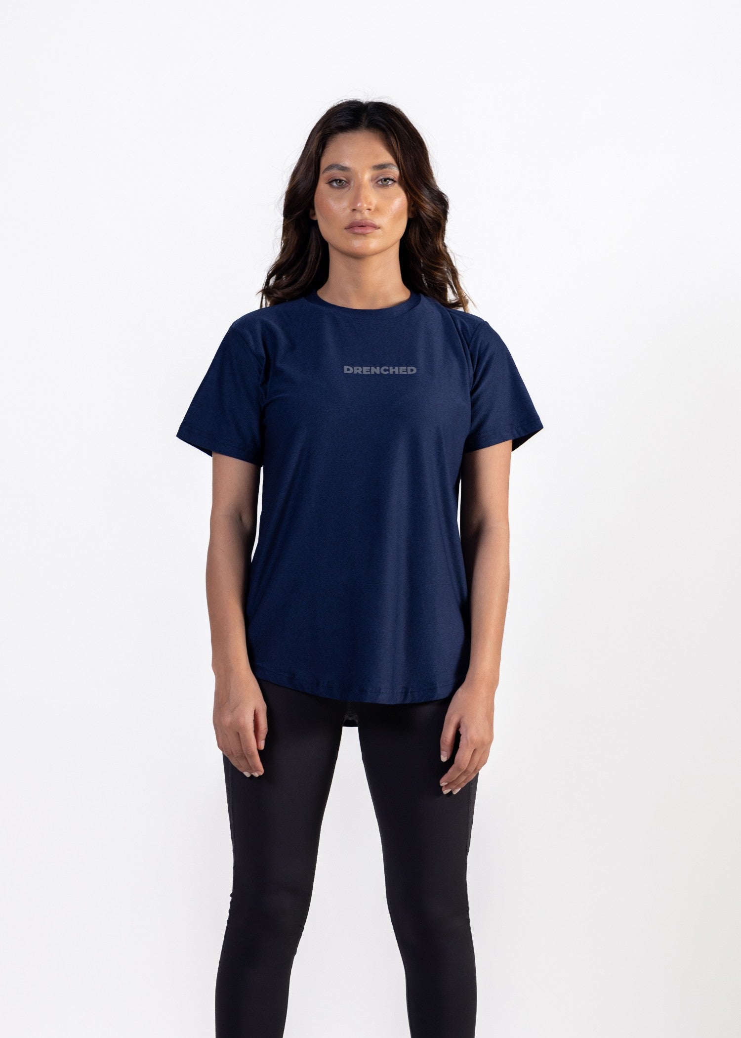 polyester nylon T Shirt in Navy blue