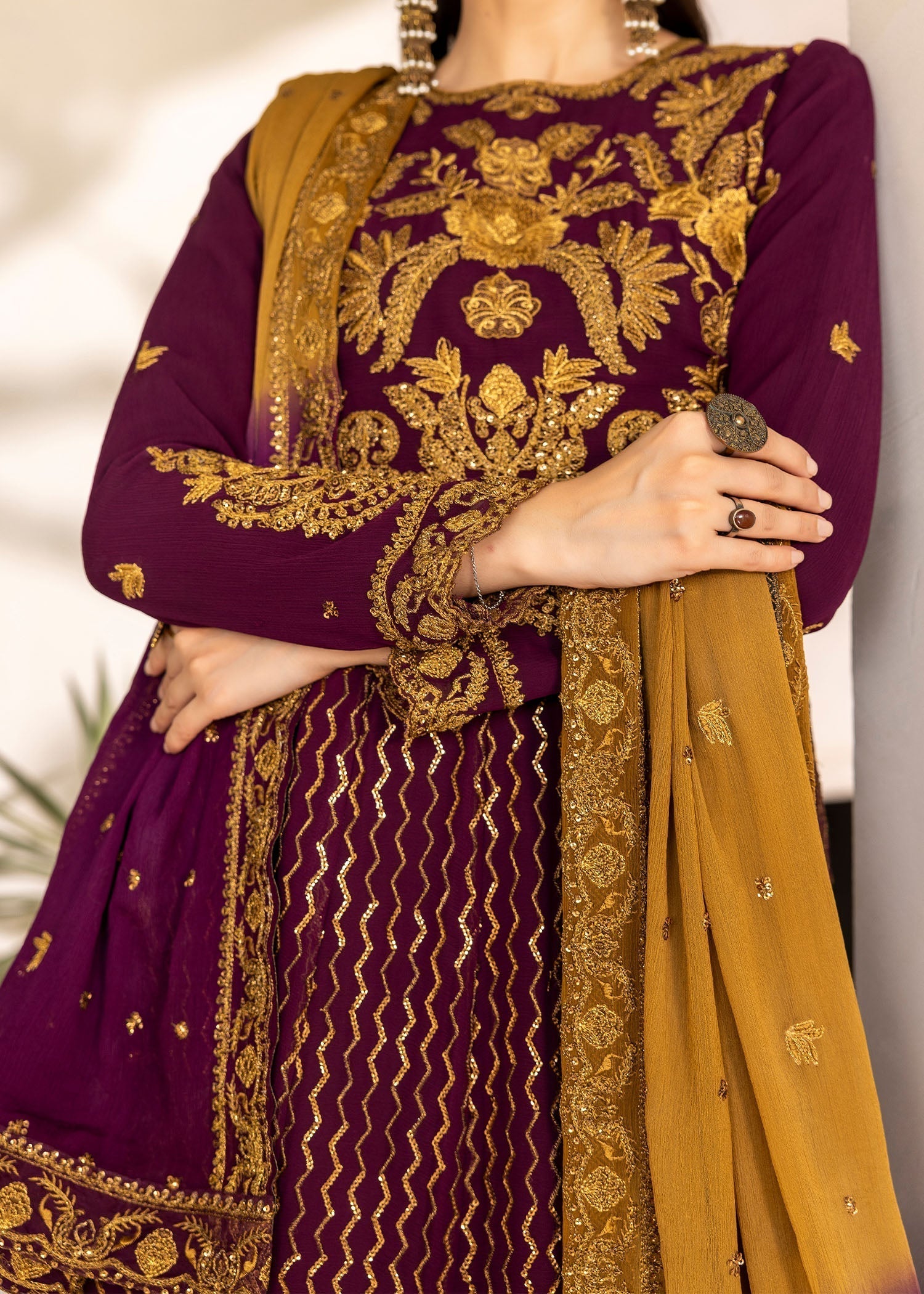 chiffon Maxi in Purple, plum purple