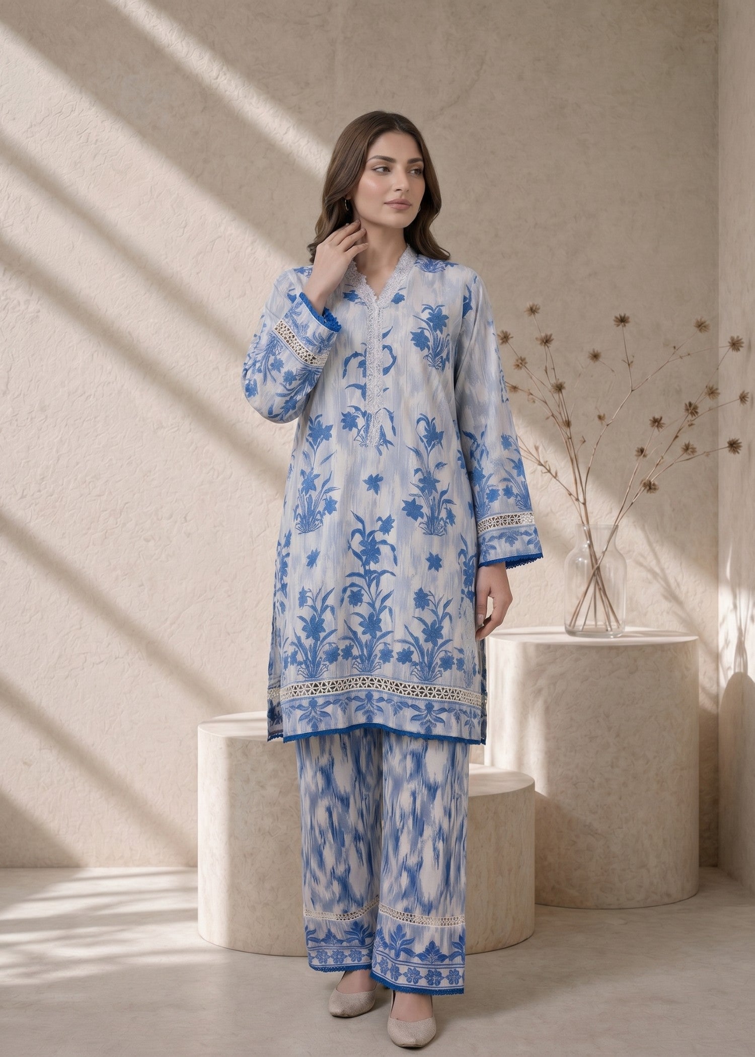 cambric Unstitched in Royal blue