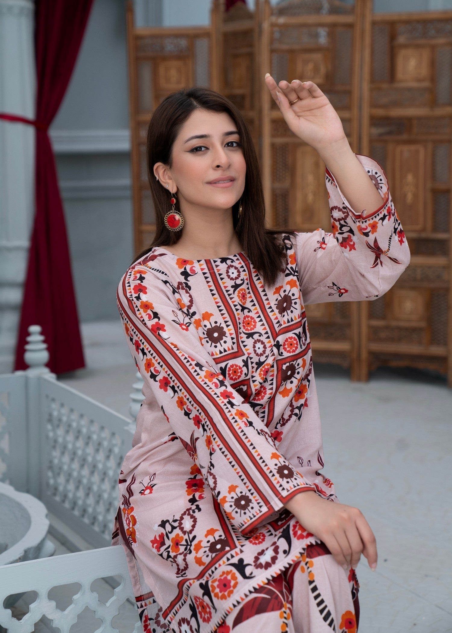 lawn Co Ord Sets in Light pink