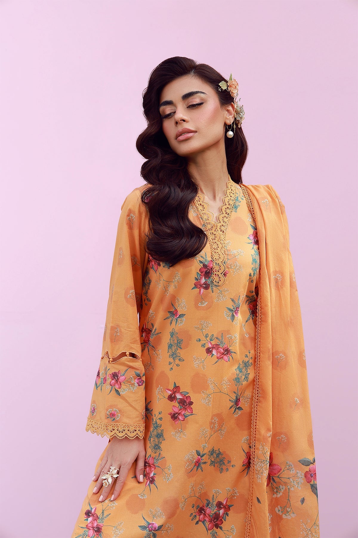 Mirha Lawn – Marigold Mist