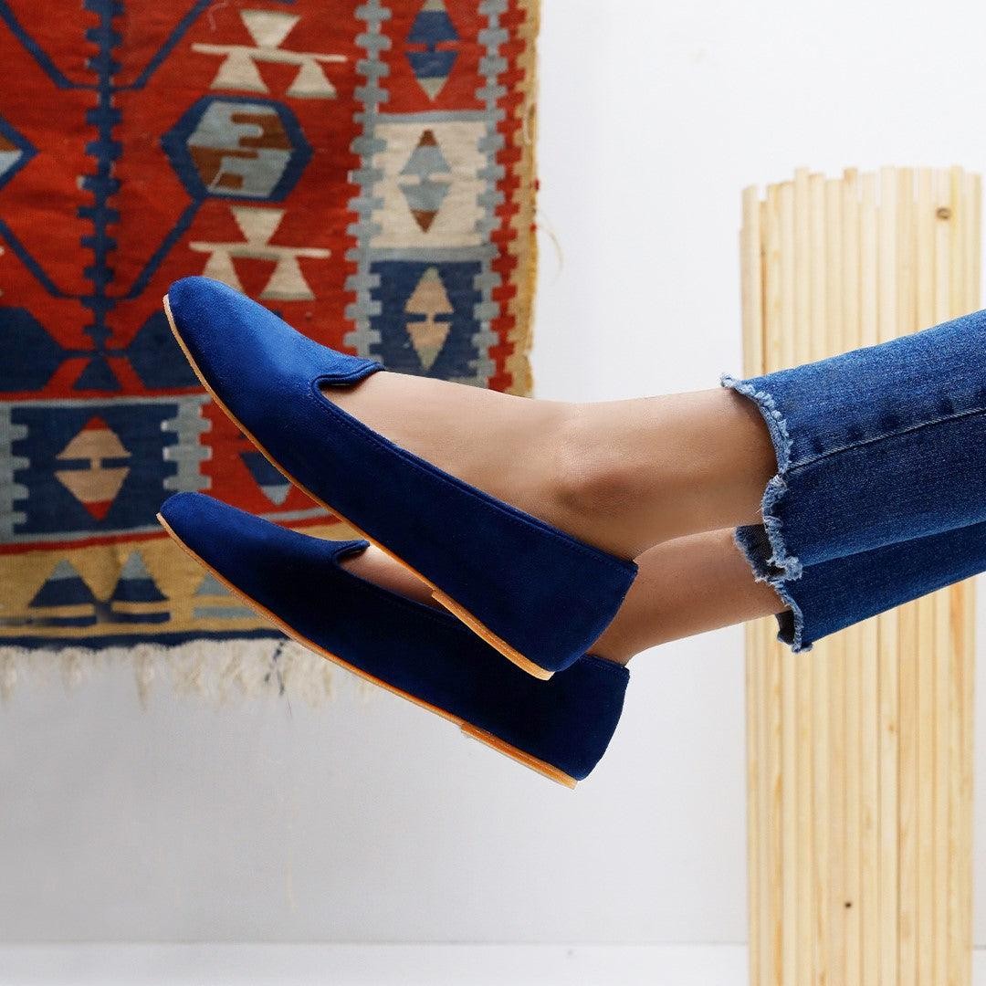 Loafers in Navy blue by - High Quality Women Loafers VVH0221