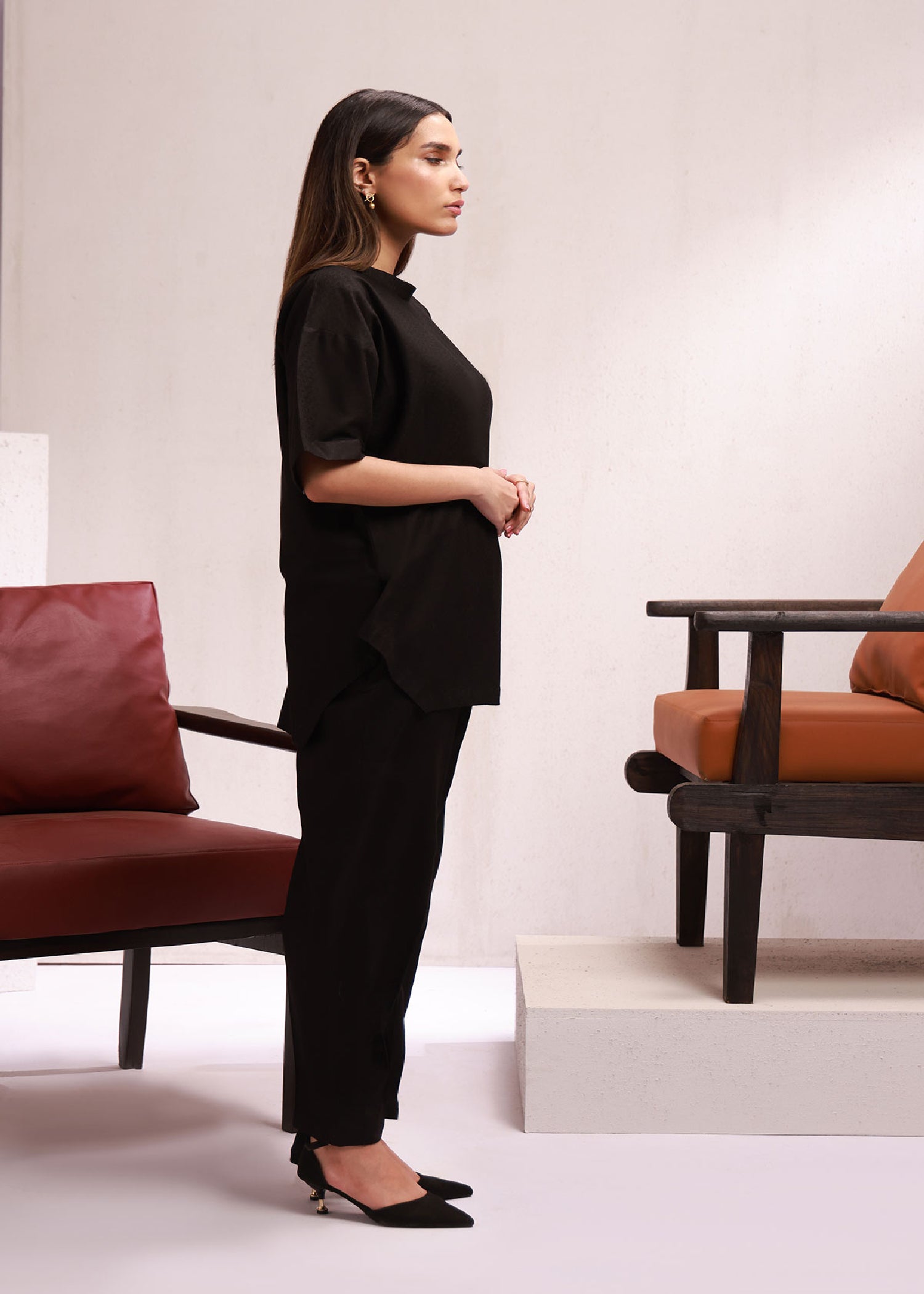 jacquard Co ord Sets in Black