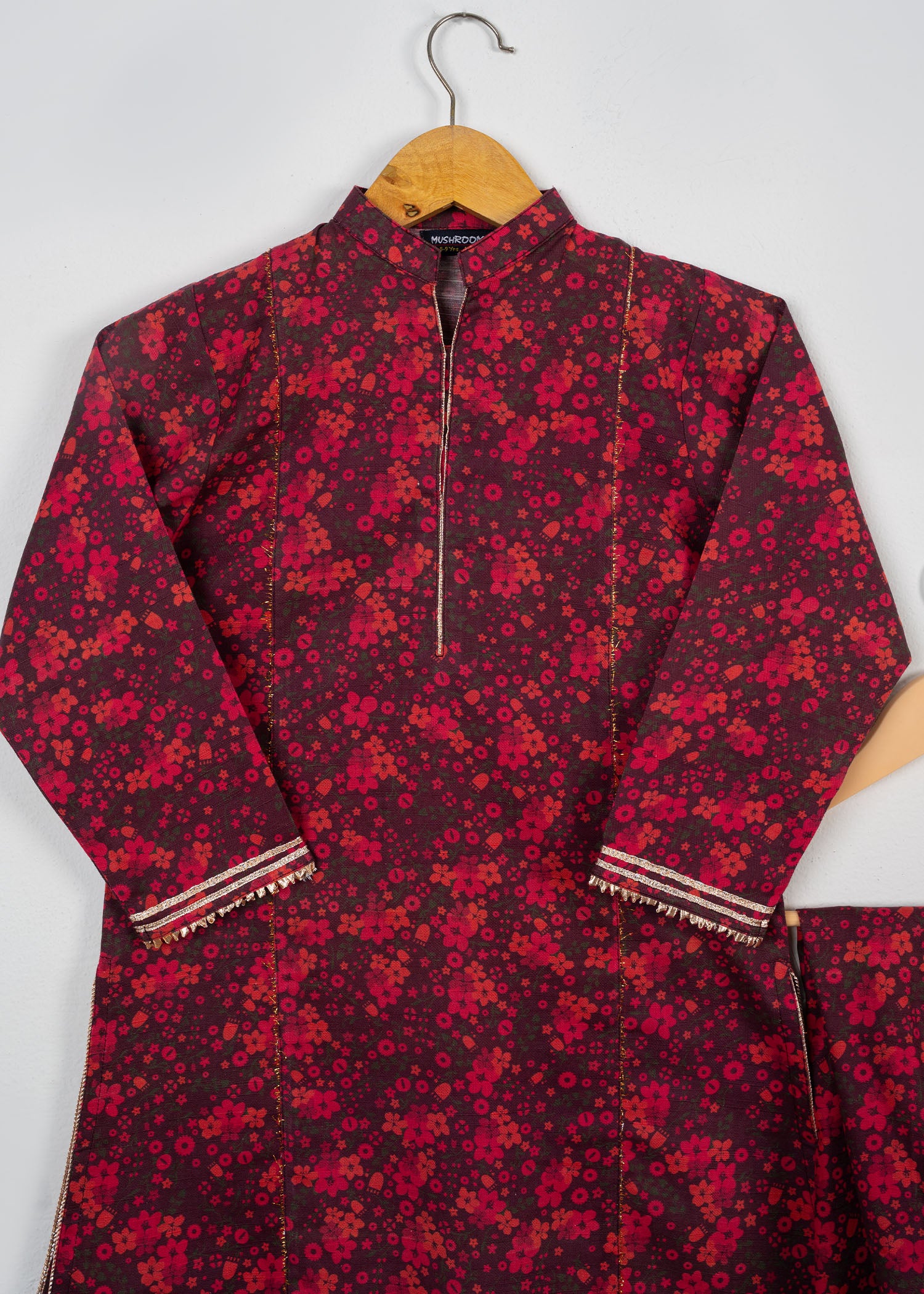 khaddar Co Ord Sets in Red, maroon