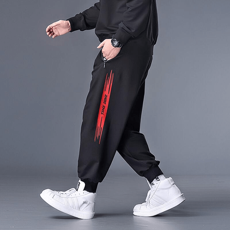 Loose plus Size Sweatpants Men'S plus Fat plus Trousers Stretch Fat People Trend