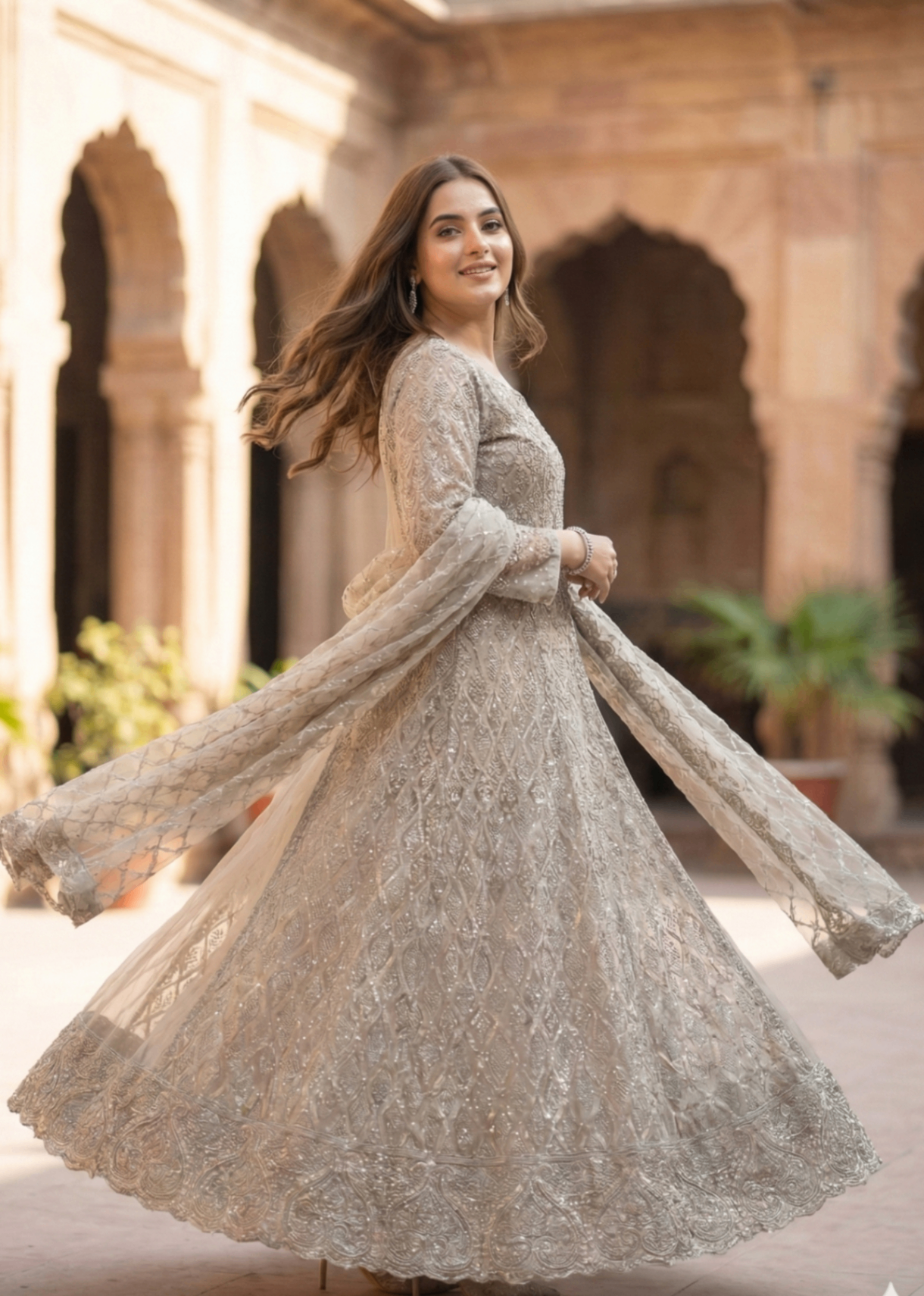 chiffon Maxi in Grey