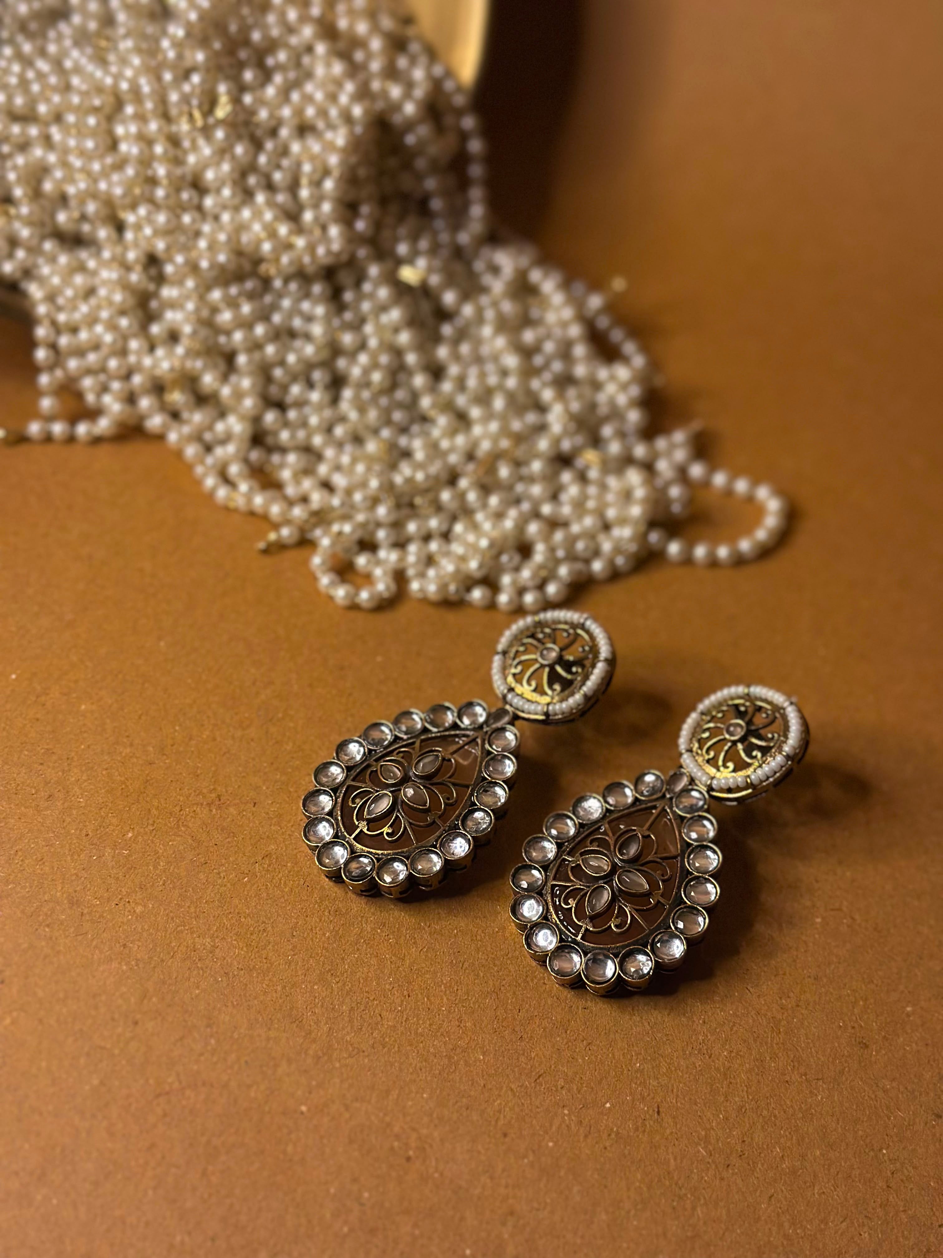 Earrings in Gold Color by - Trendy Women Earrings MSW8076