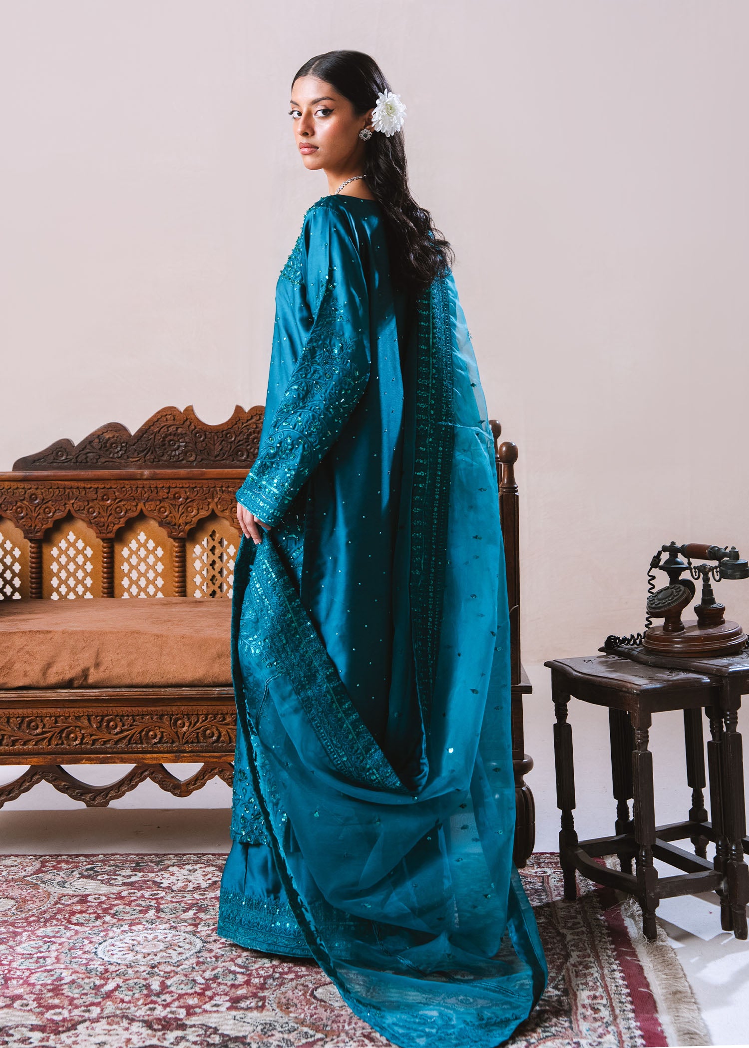charmuse/shamooz Kurta Set in Ocean blue