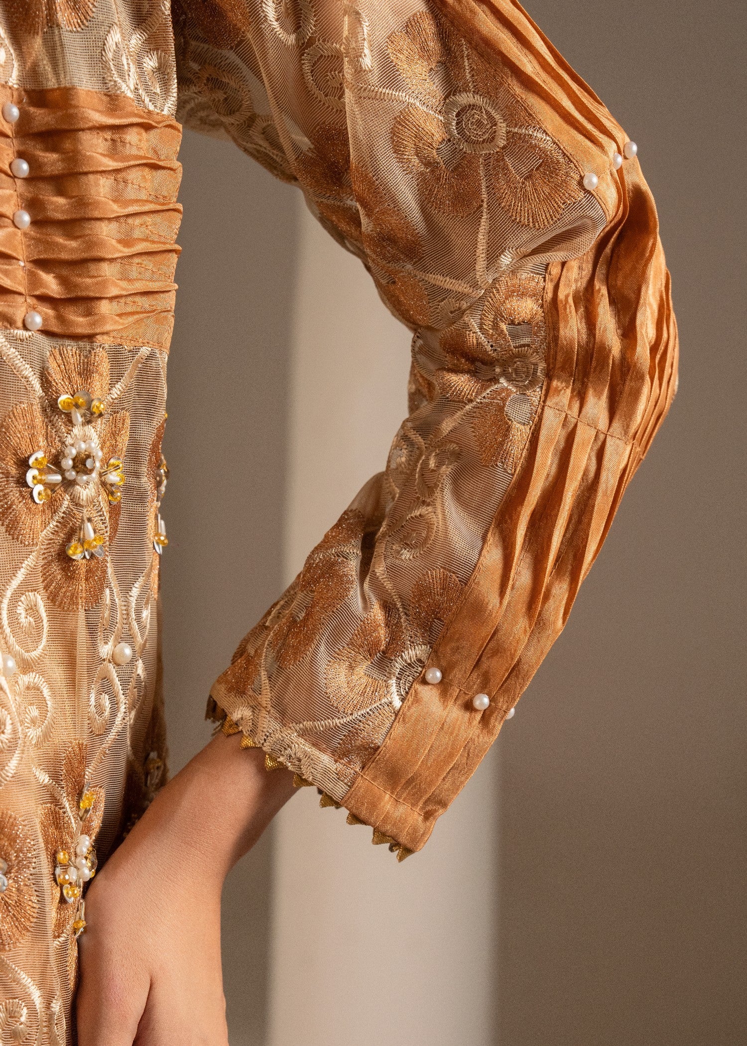 chiffon Gown in Copper
